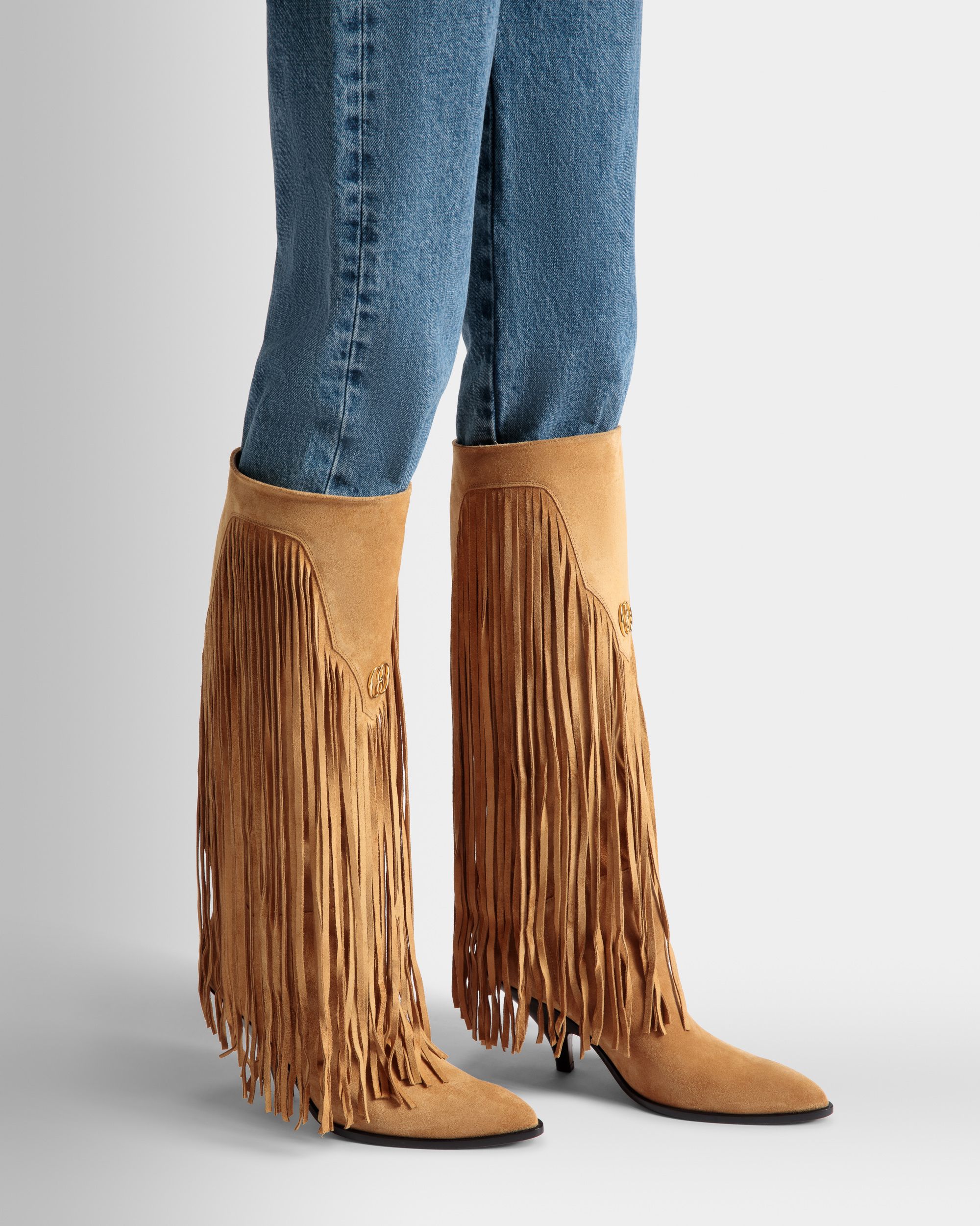 Bally Global - Bottes Montantes Laredo En Cuir Couleur Sable - Marron
