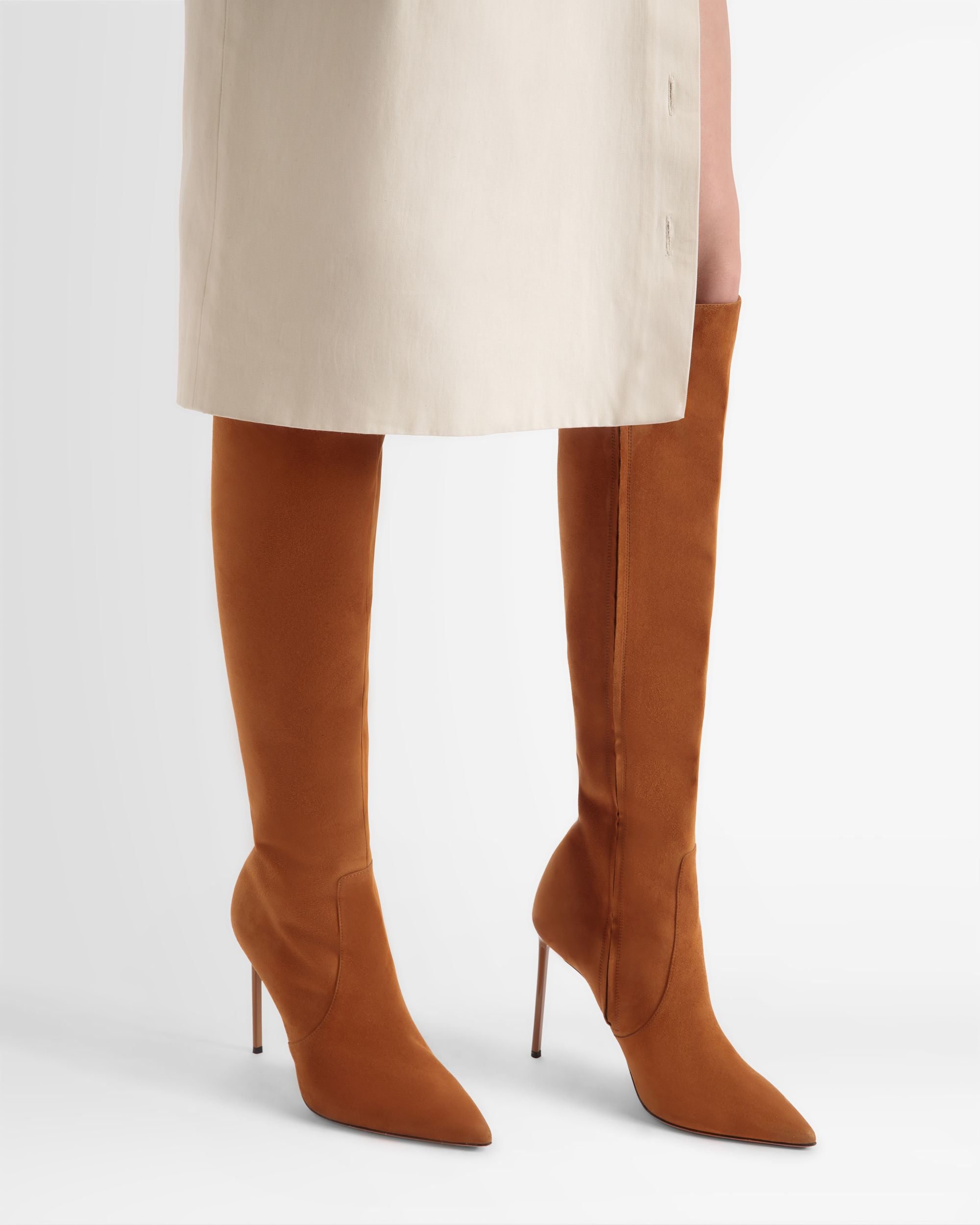 Bally Global - Block Boot In Suede - Marron