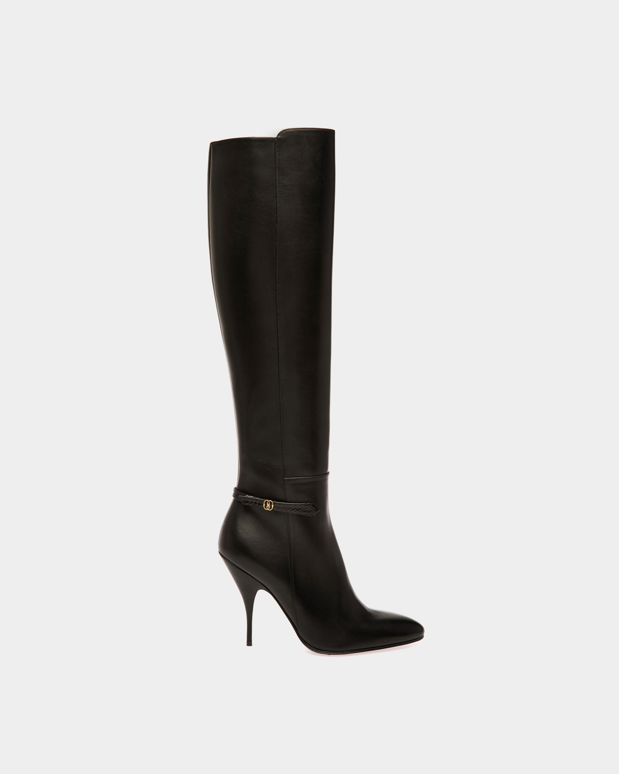 Bally Global - Bottes Paulina En Cuir Noir - Noir