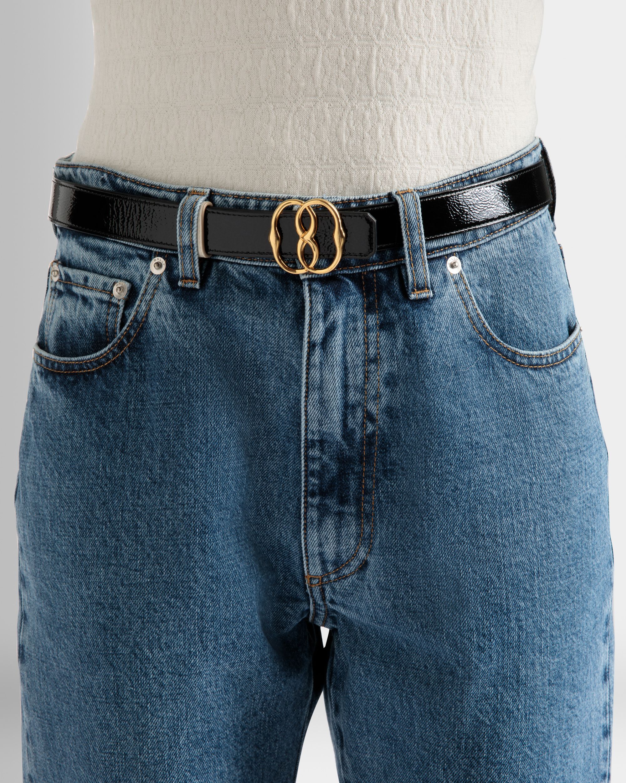 Bally Global - Cinturón De Vestir Emblem - Negro