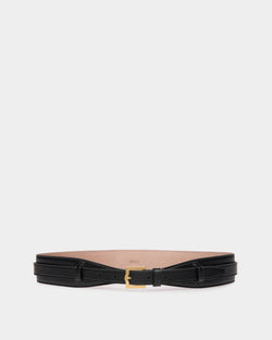 Ceinture Emblem 45 mm En Cuir Noir