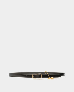 Ceinture Loto 20 mm En Cuir Brossé Noir