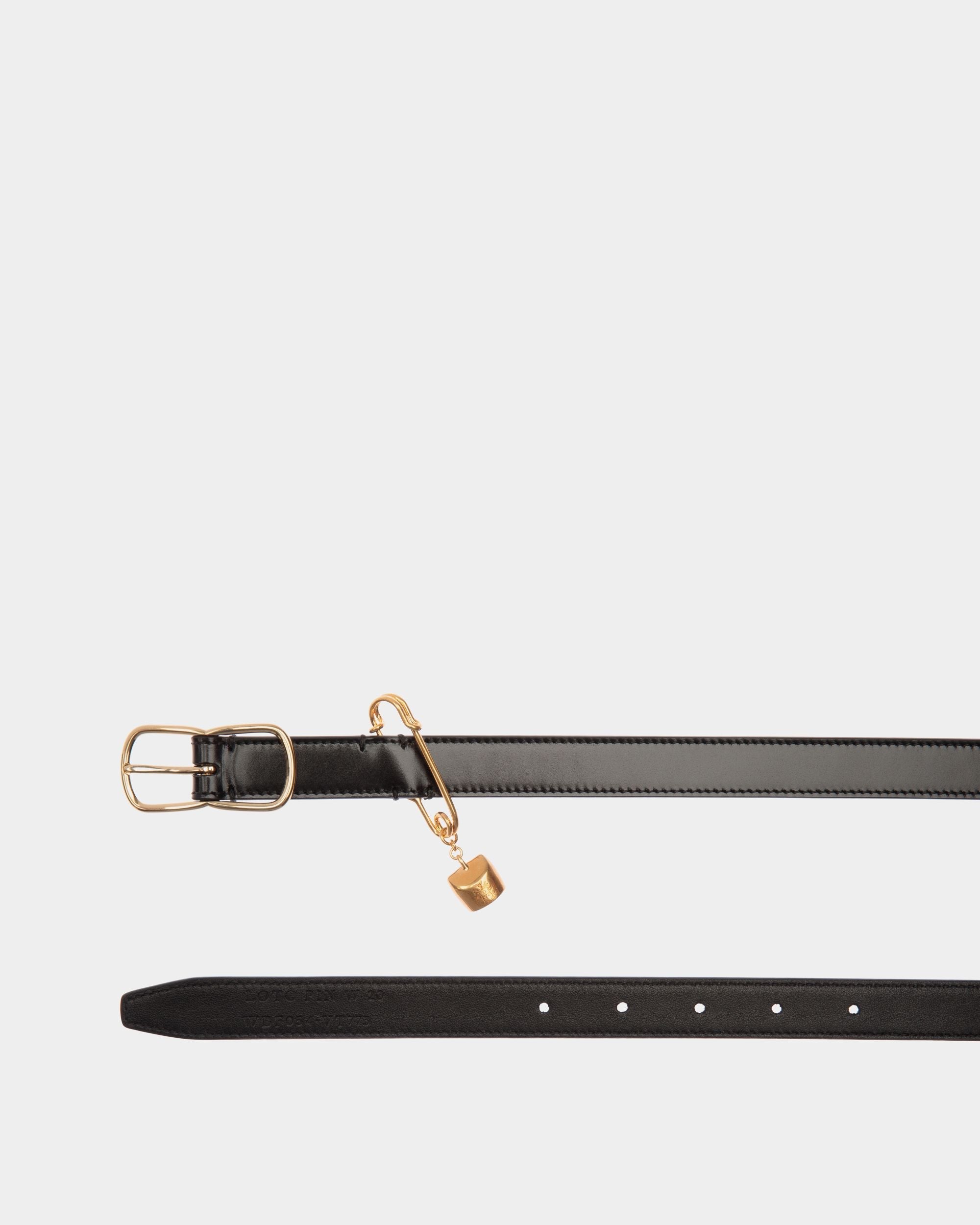 Bally Global - Loto 20 mm Belt In Black Brushed Leather - Black