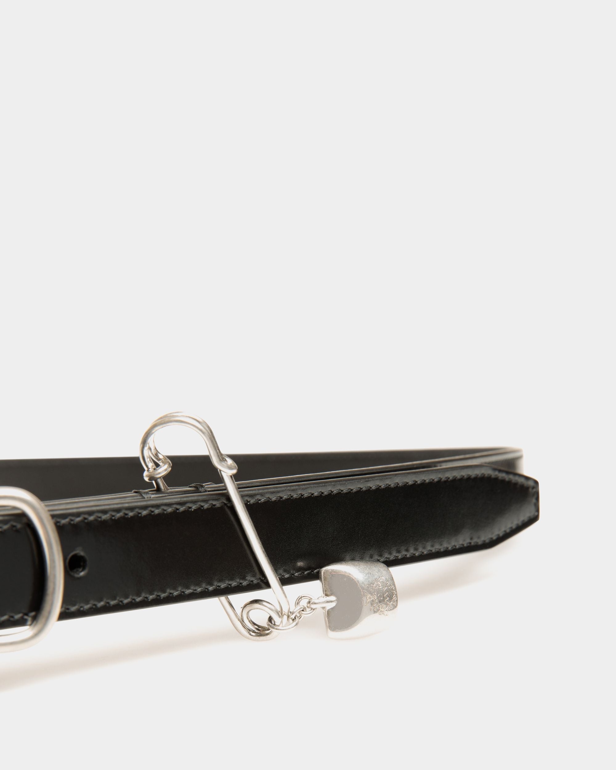 Bally Global - Ceinture Loto 20 mm En Cuir Brossé Noir - Noir