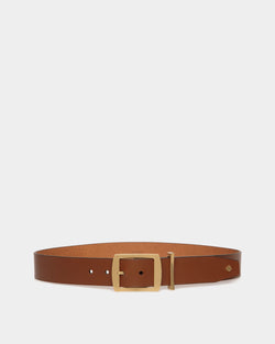 Cinturón Glen 40 Mm De Piel Marrón