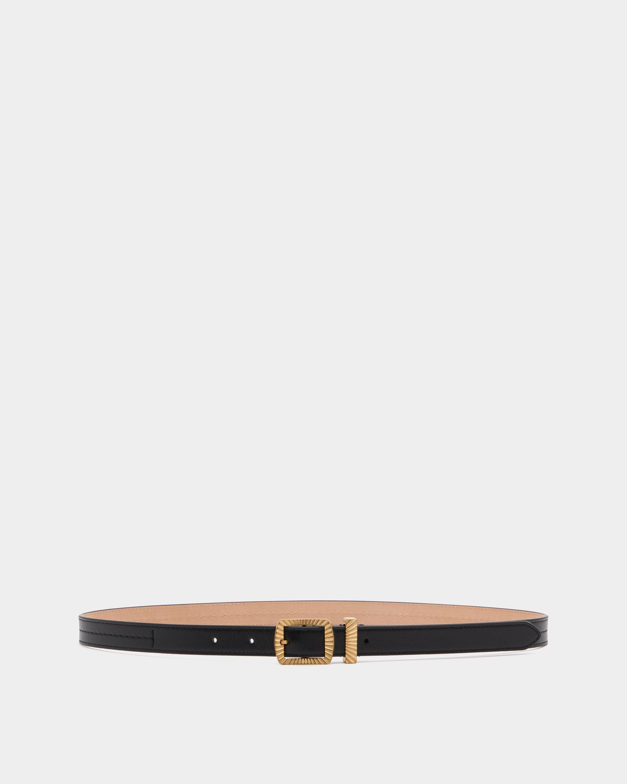 Bally Global - Cinturón Glen 20 Mm De Piel Negra - Negro