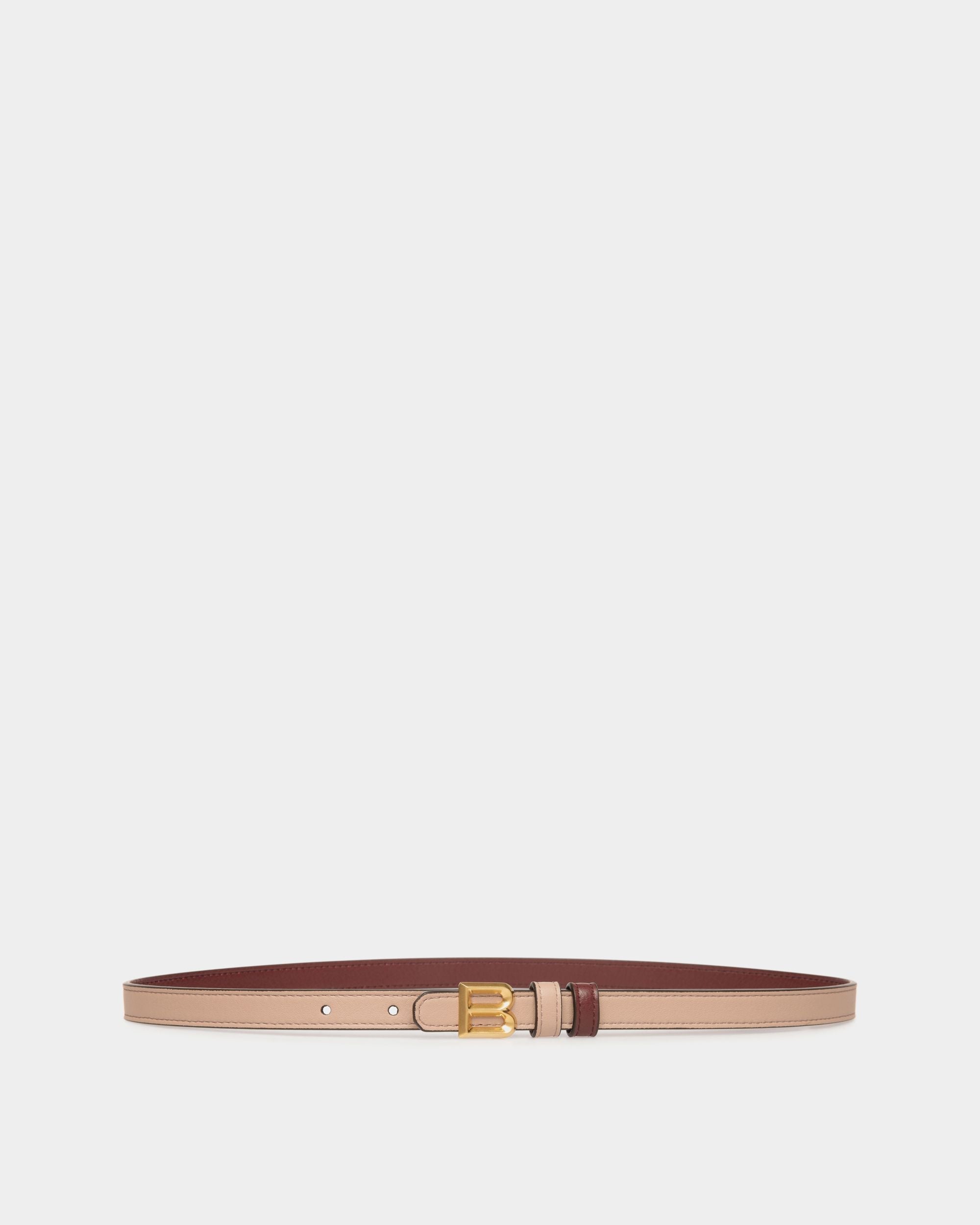 Bally Global - Cinturón Reversible B Bold 15 Mm De Piel Light Beige Y Andorra - Multicolor
