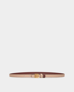 Cinturón Reversible B Bold 15 Mm De Piel Light Beige Y Andorra