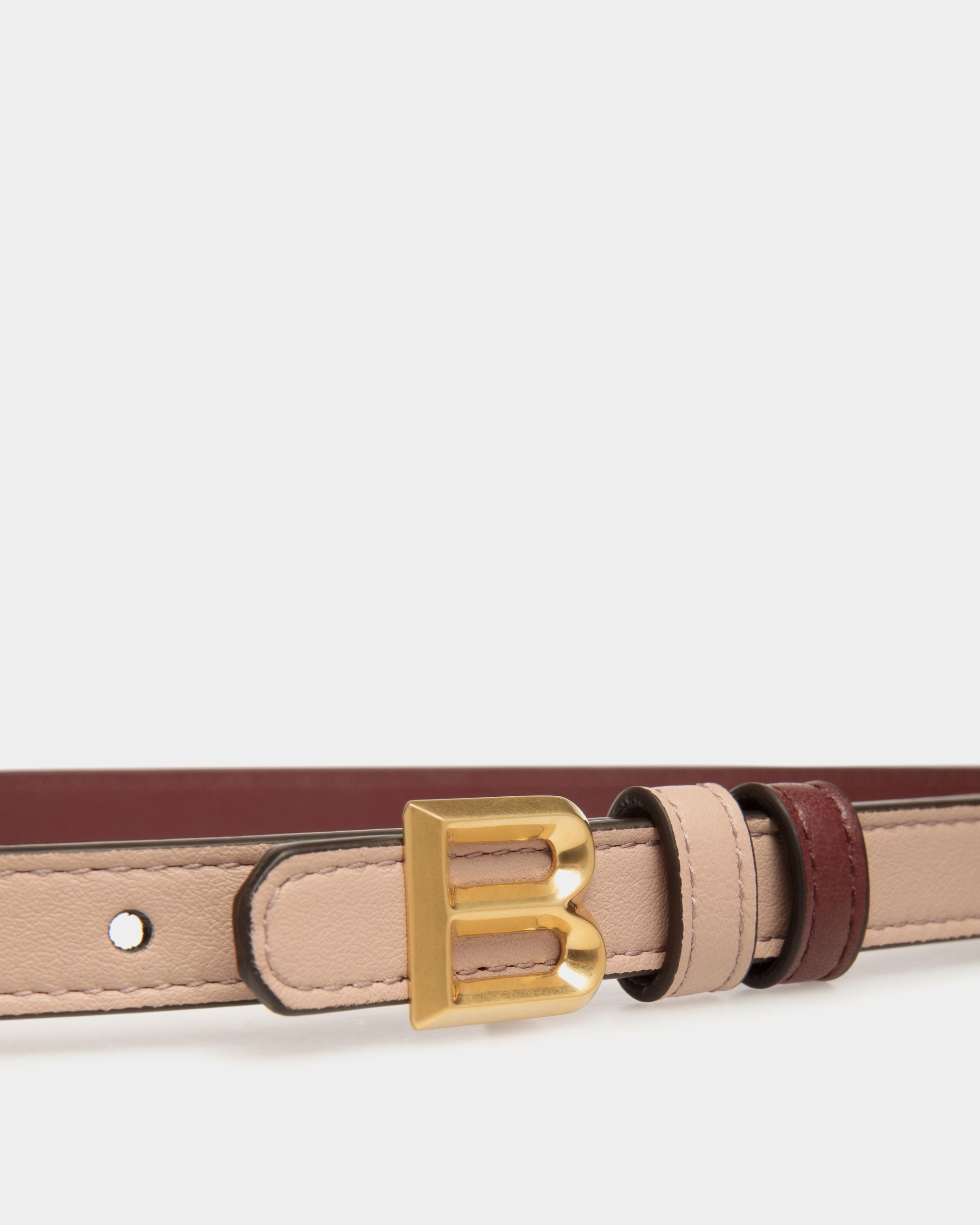 Bally Global - Cinturón Reversible B Bold 15 Mm De Piel Light Beige Y Andorra - Multicolor