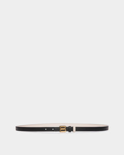B Bold 15mm Reversible Belt In Black And White Leather