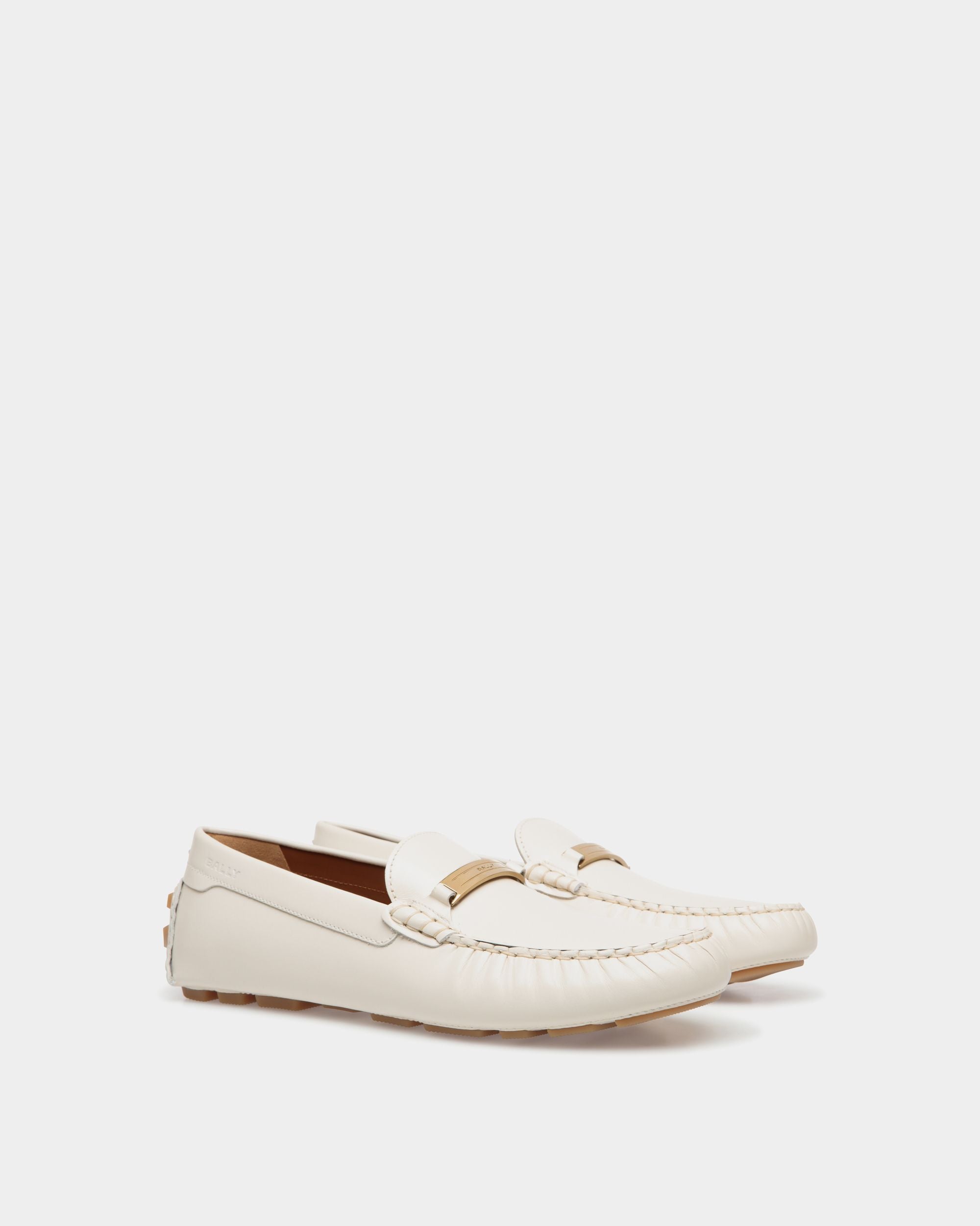Bally Global - Kerbs Driver In White Leather - White