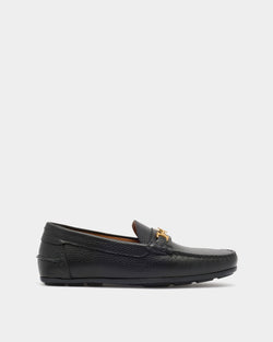 Clay Driver in Black Grained Leather