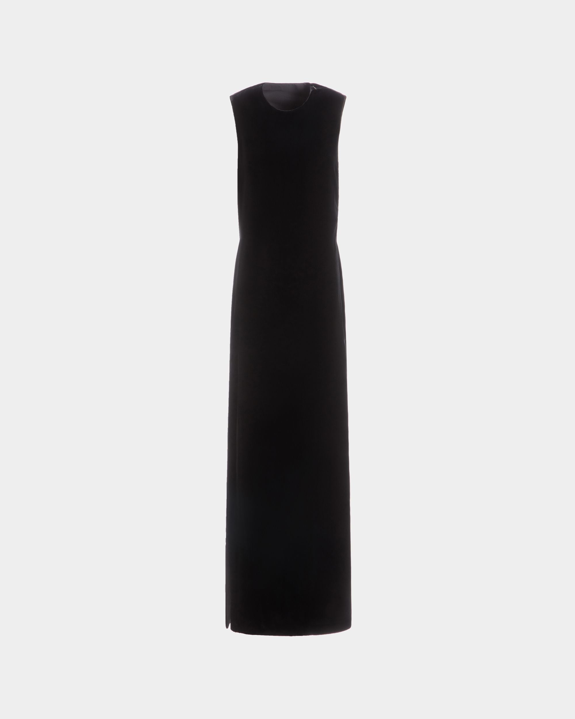 Bally Global - Robe Sans Manches Effet Velours Noir - Noir