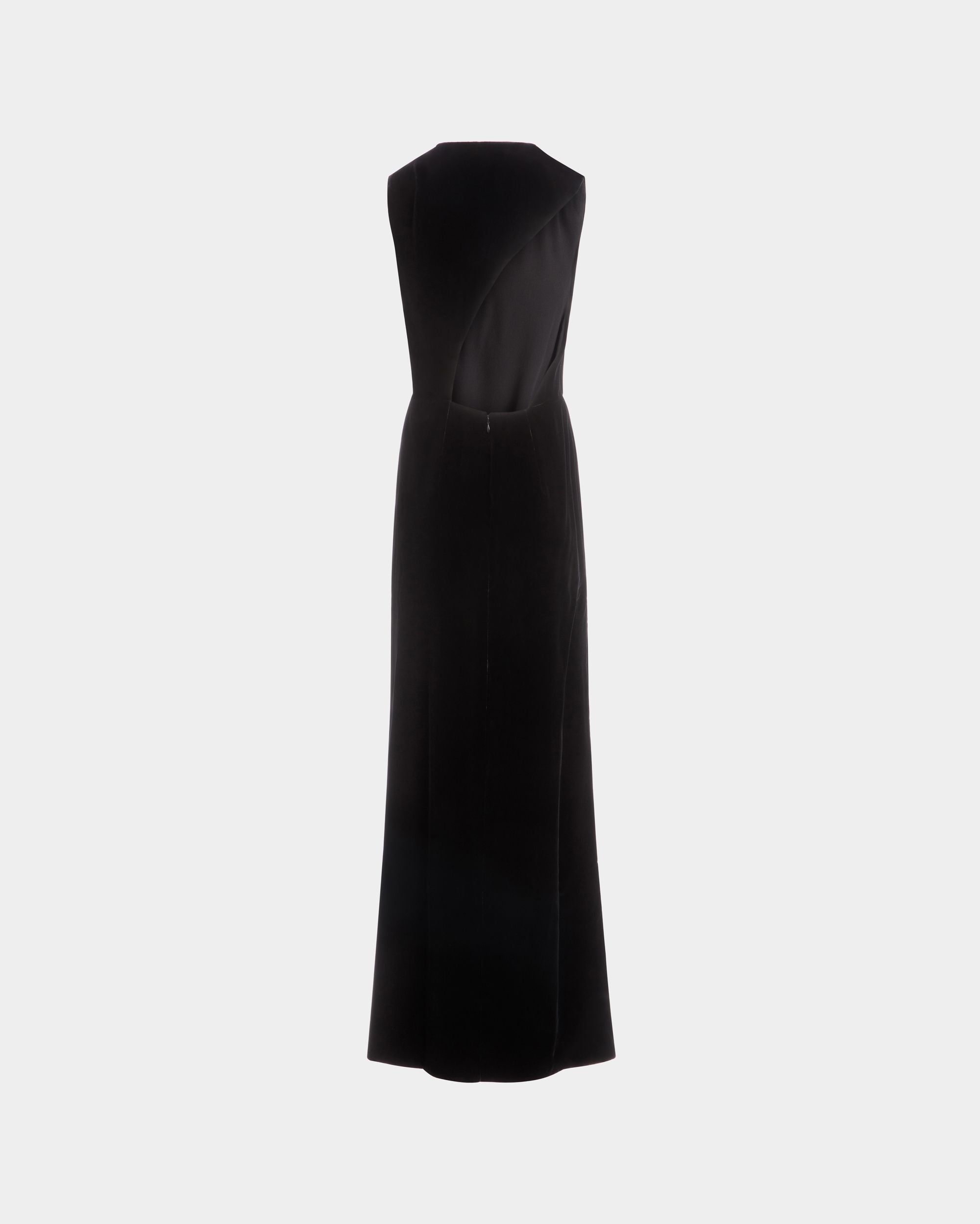 Bally Global - Sleeveless Dress in Black Velveteen - Black