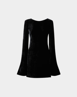 Mini Dress in Black Velvet