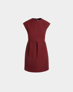 Mini Dress in Heritage Red Nylon Gabardine