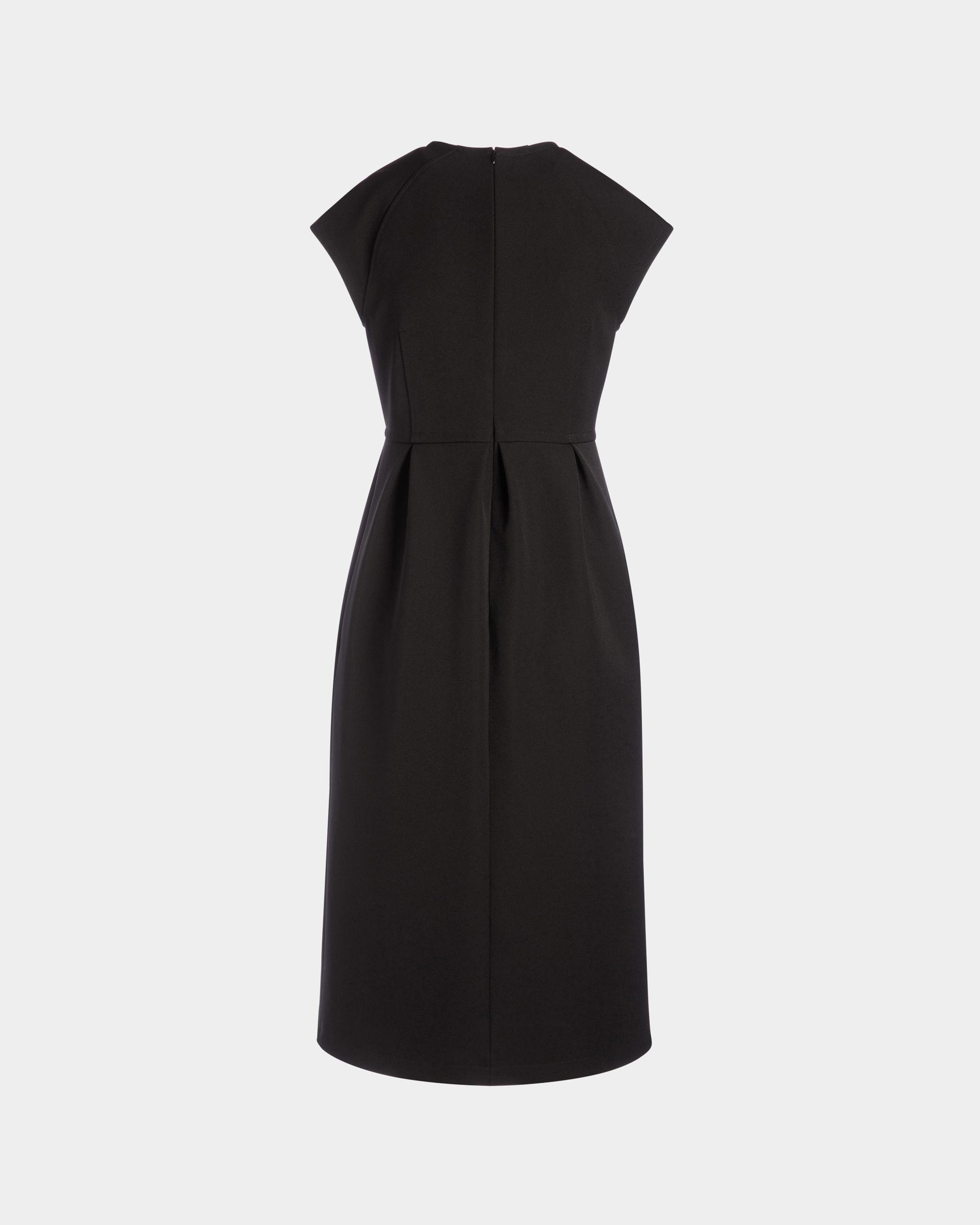 Bally Global - Midi Dress in Black Nylon Gabardine - Black