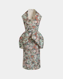 Dress in Multicolor Silk
