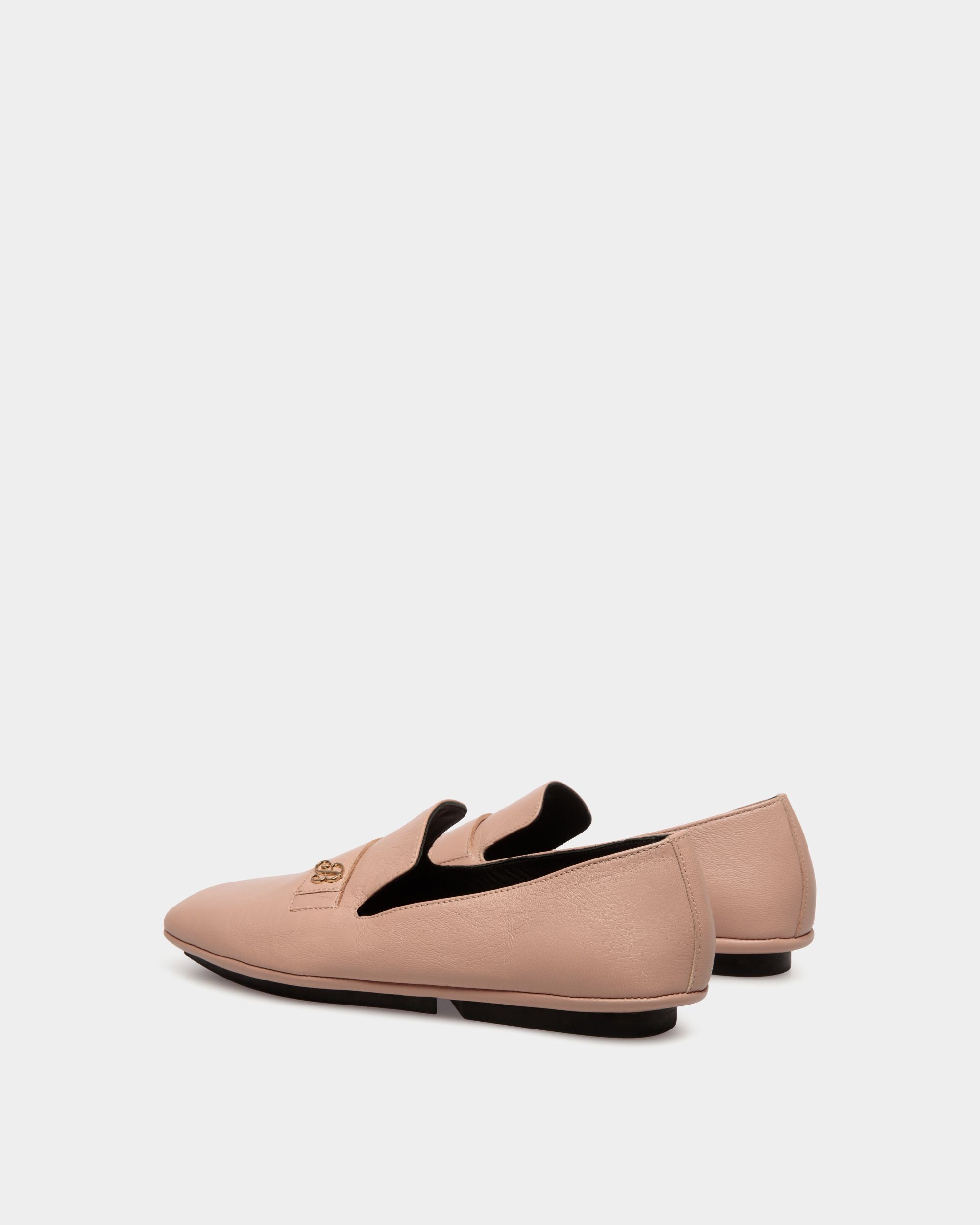 Bally Global - Slipper En Cuir Beige - Bleu
