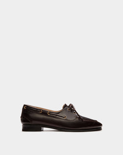 Mocasín Plume De Piel Marrón Oscuro