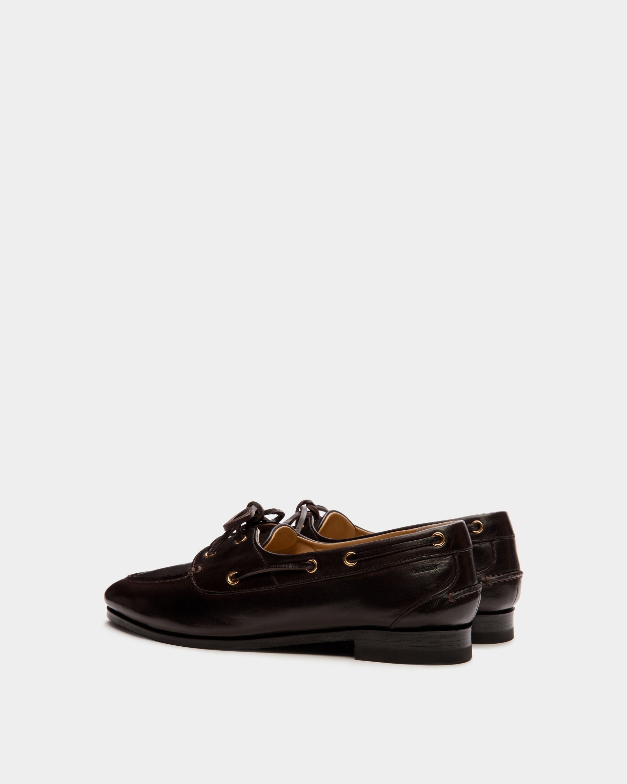 Bally Global - Mocasín Plume De Piel Marrón Oscuro - Marrón