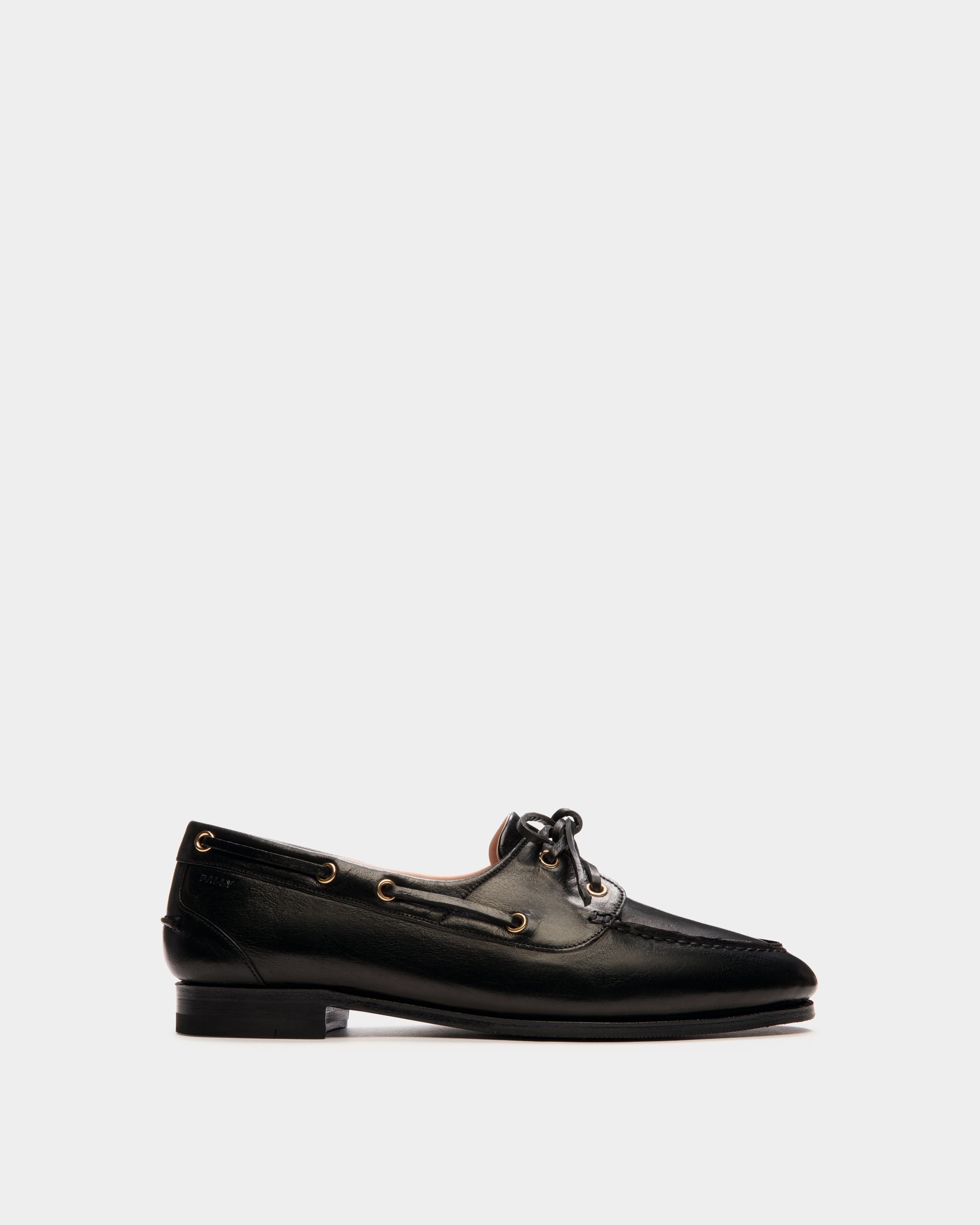 Bally Global - Plume Moccasin In Black Leather - Black