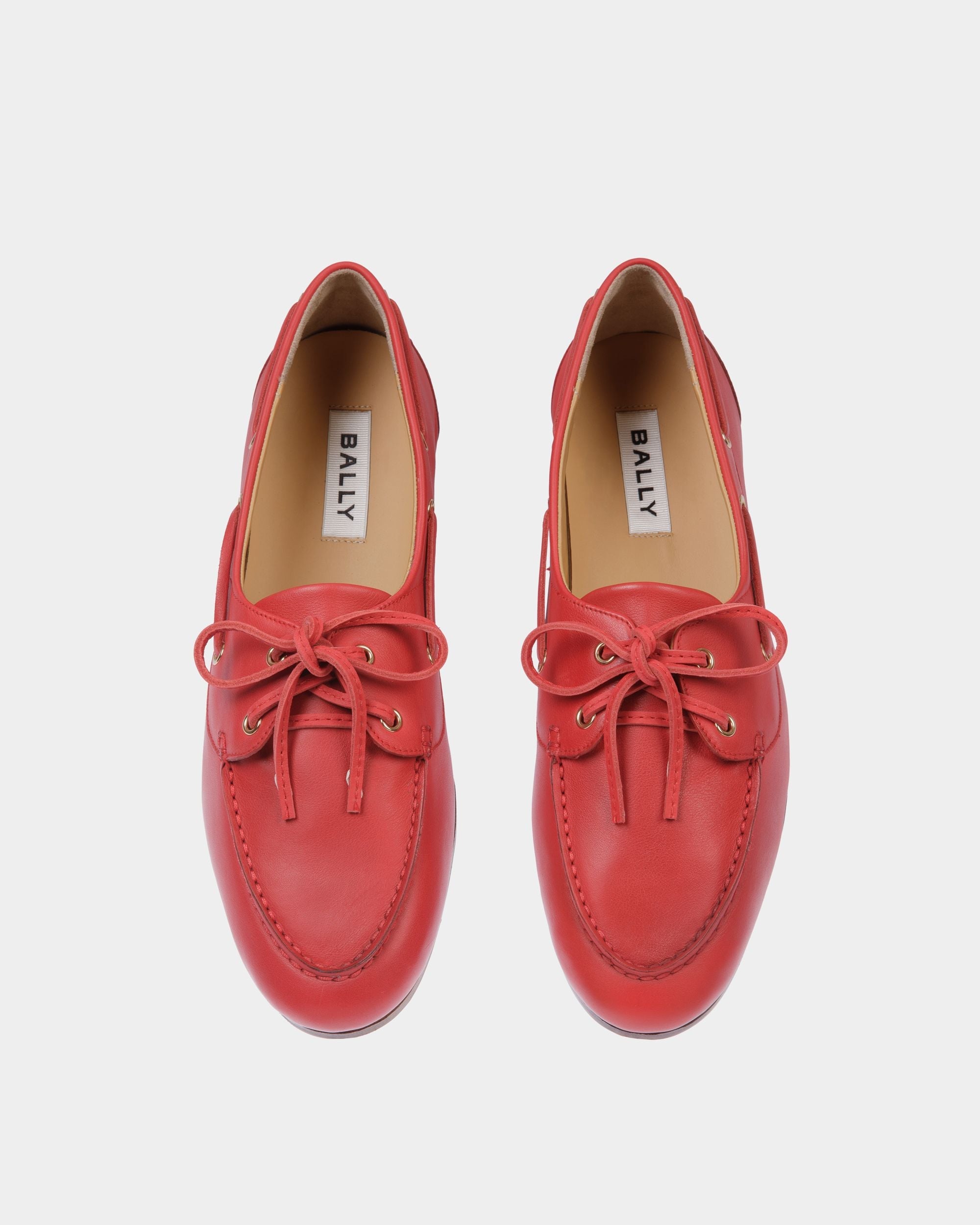 Bally Global - Plume Moccasin in Red Leather - Rouge