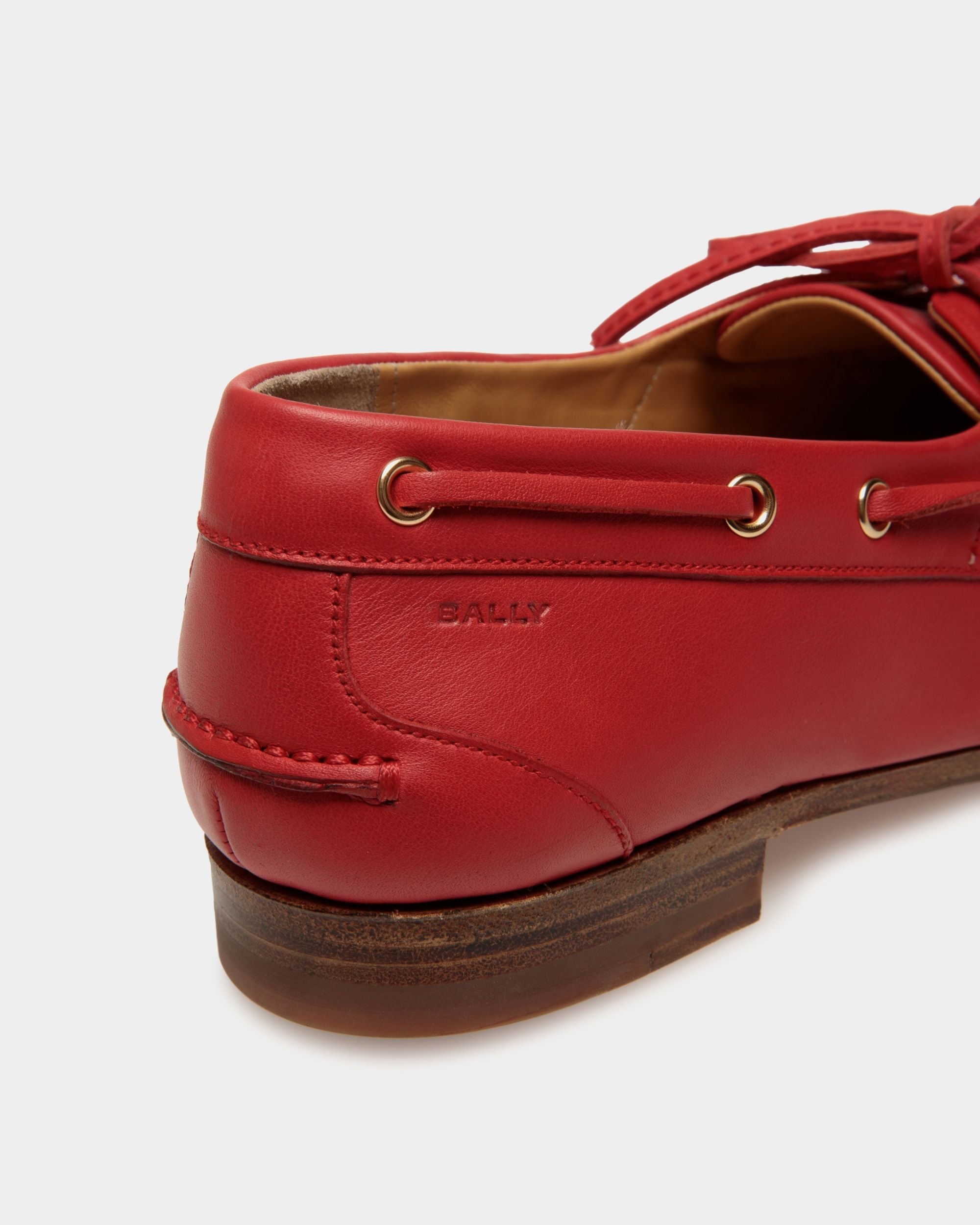 Bally Global - Plume Moccasin in Red Leather - Rouge