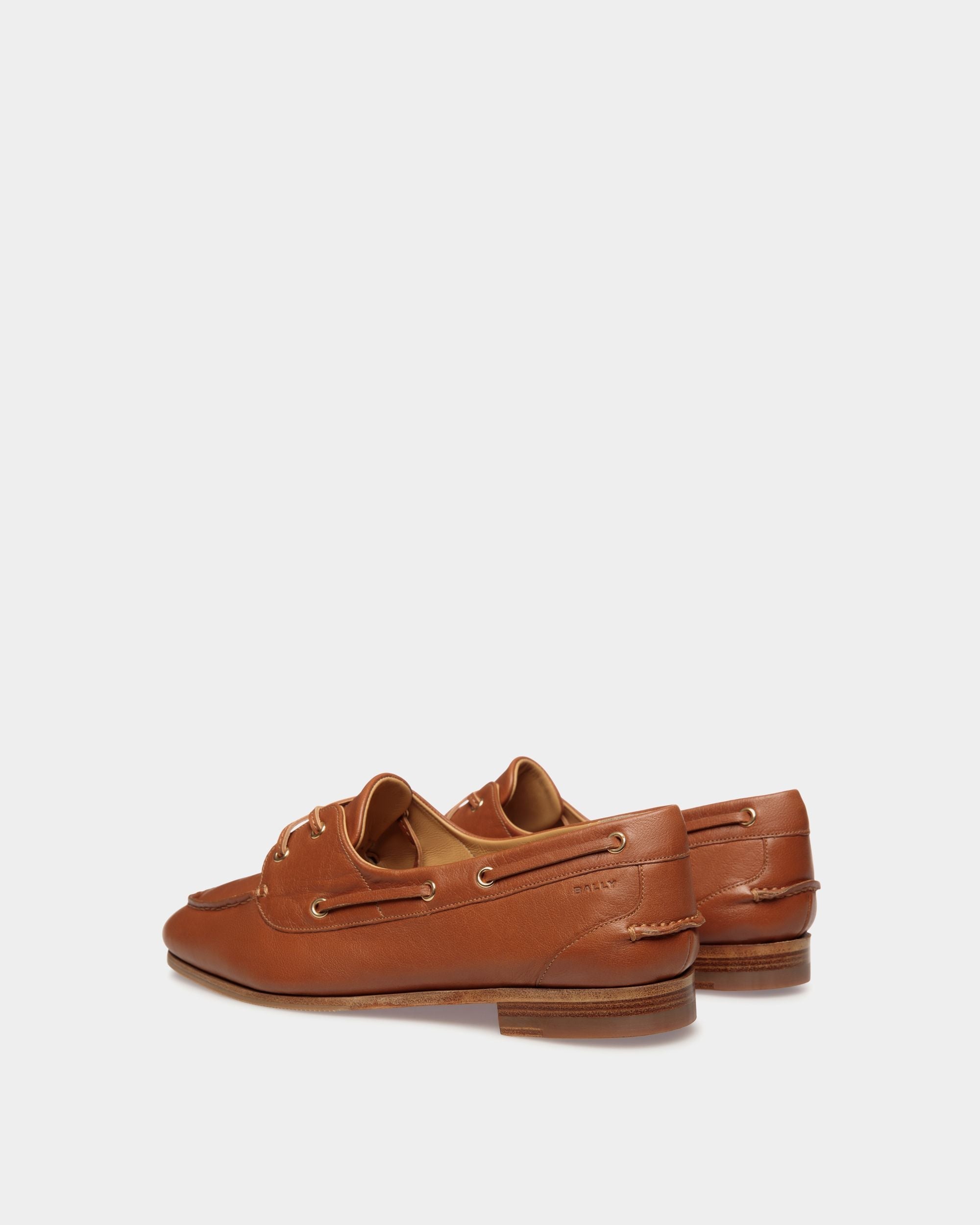 Bally Global - Mocassin Plume En Cuir Marron - Marron