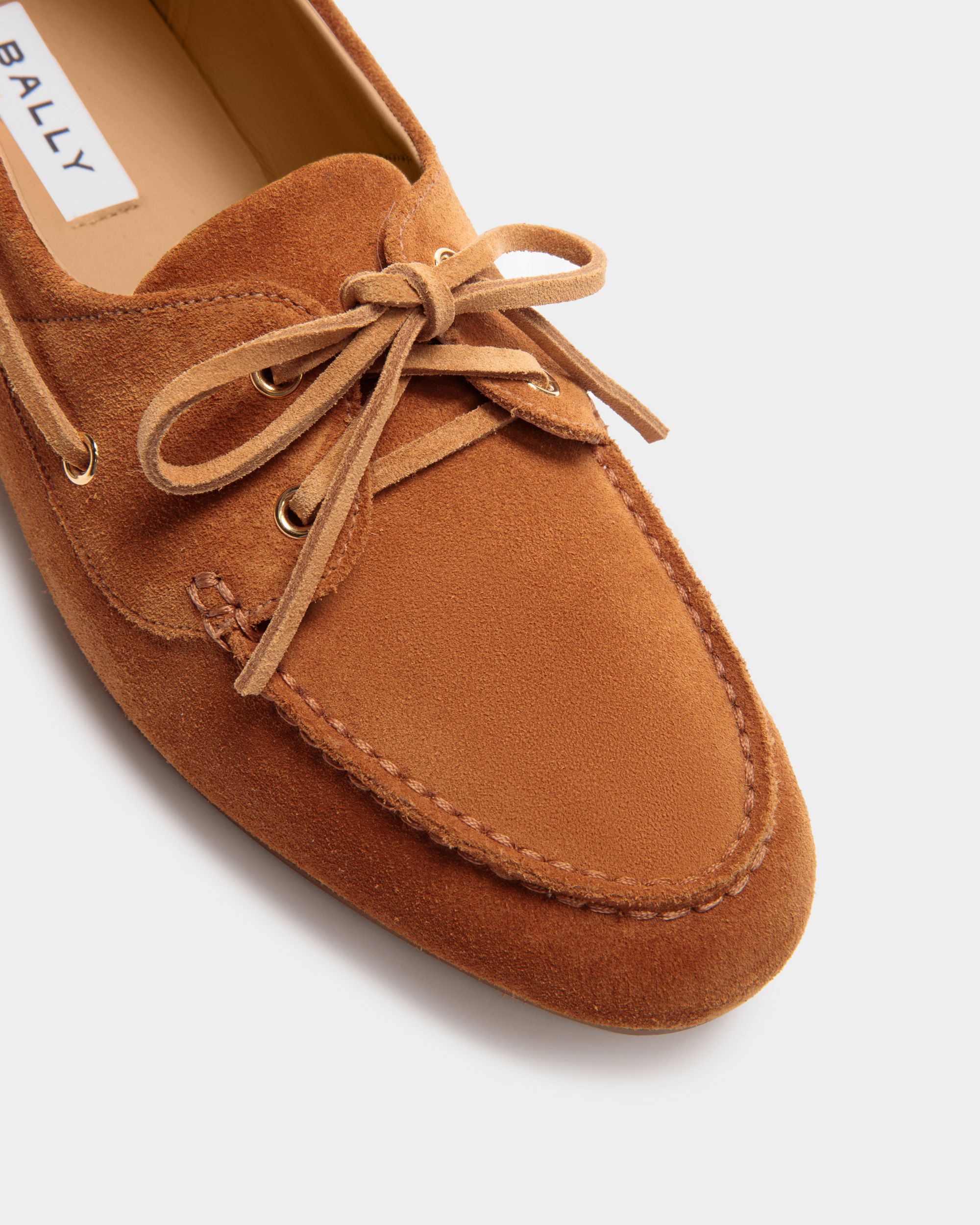Bally Global - Mocassin Plume En Daim Marron - Marron