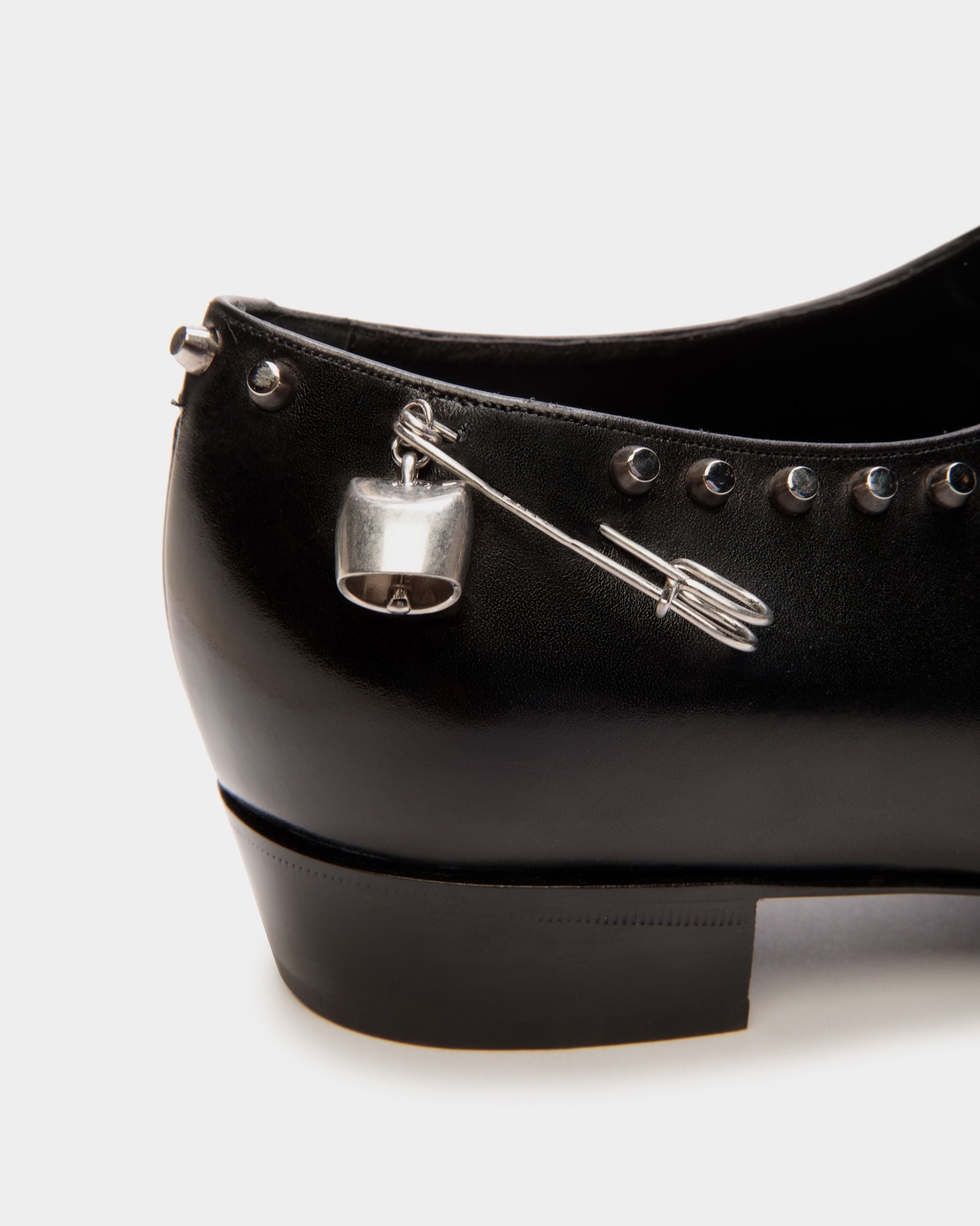Bally Global - Glendale Mary-Jane in Black Leather with Studs - Black