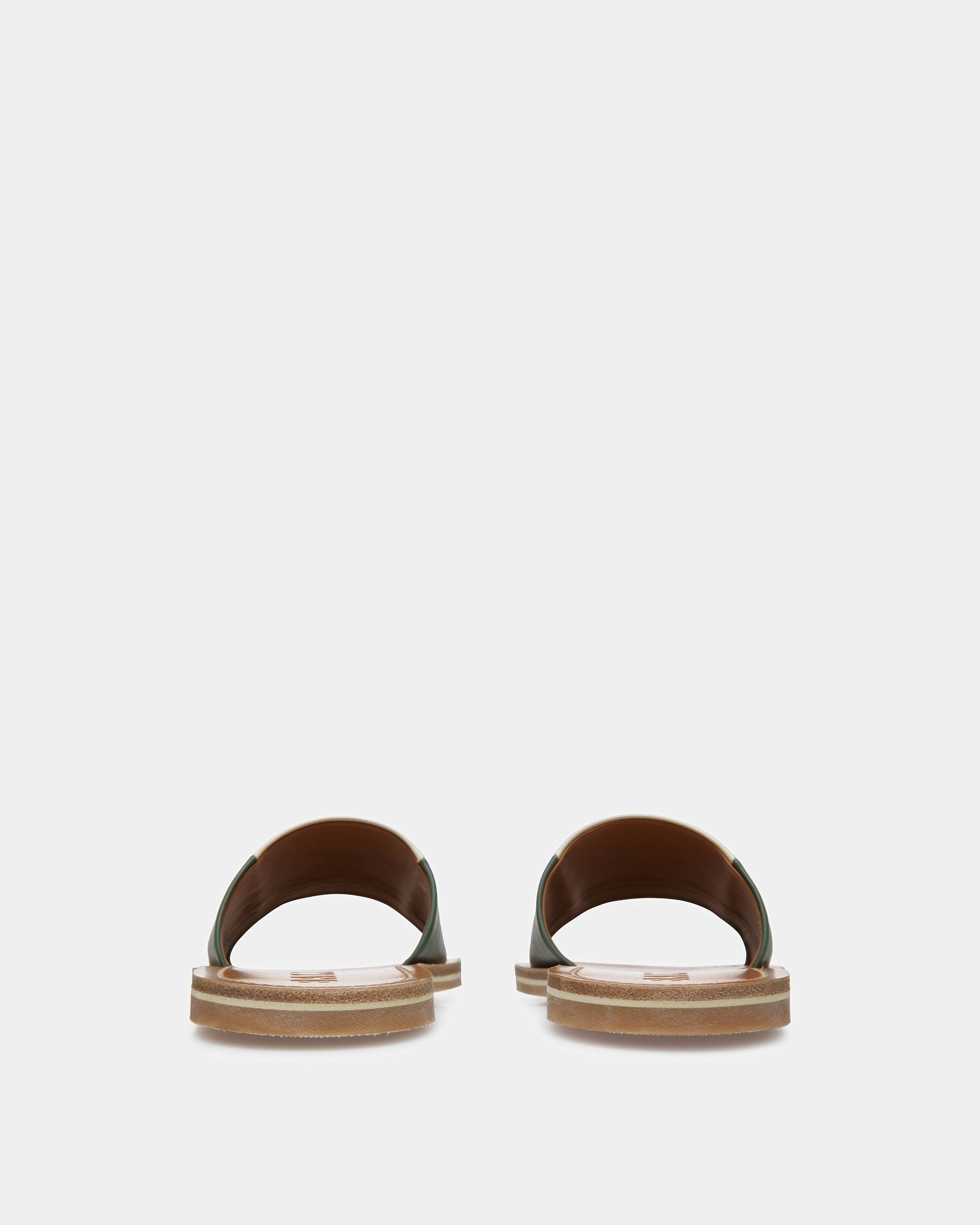 Bally Global - Bianka Sandalias De Piel En Salvia Y Color Hueso - Multicolor