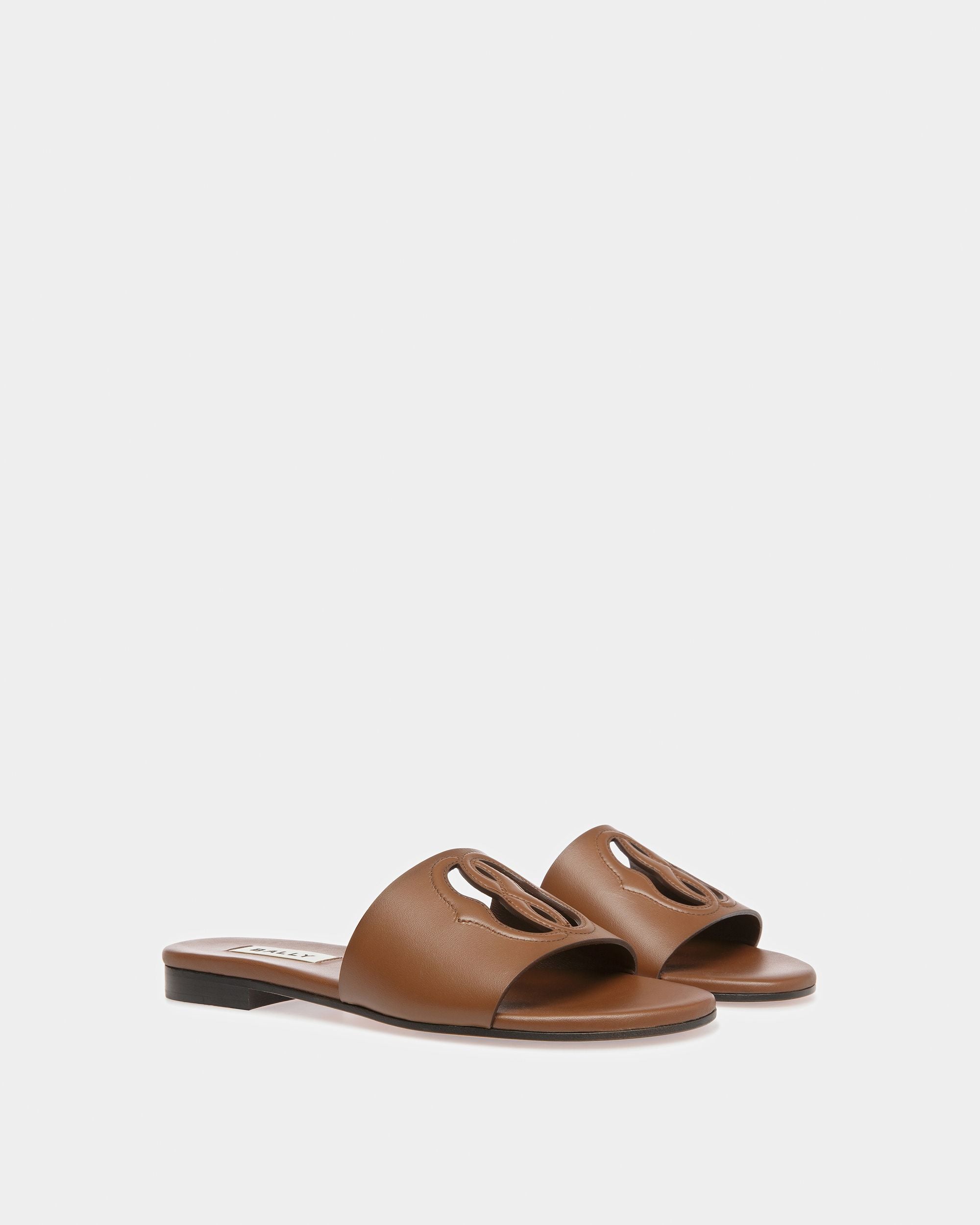 Bally Global - Sandalias Emblem De Piel Marrón - Marrón