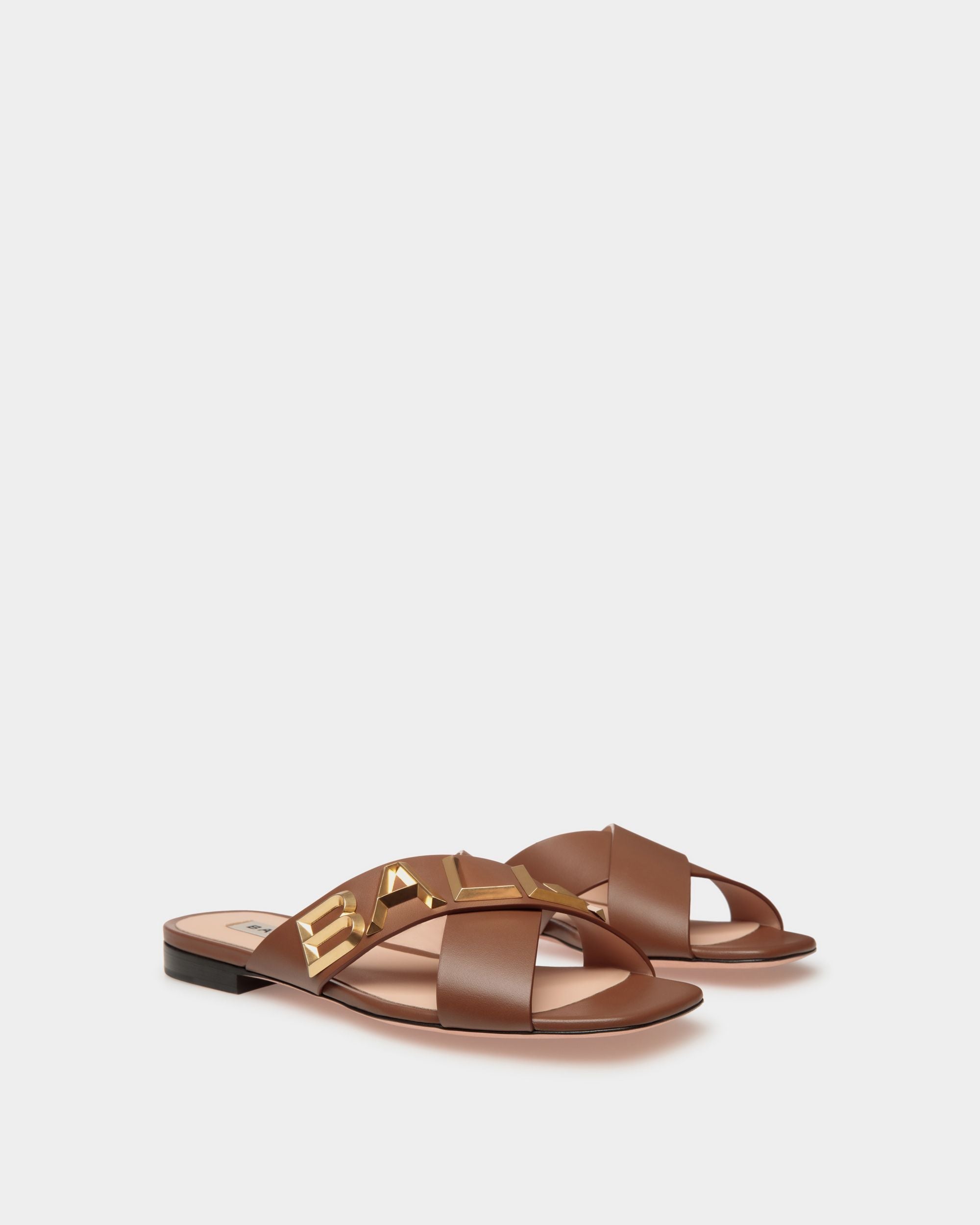 Bally Global - Bally Spell Flat Slide in Leather - Brown
