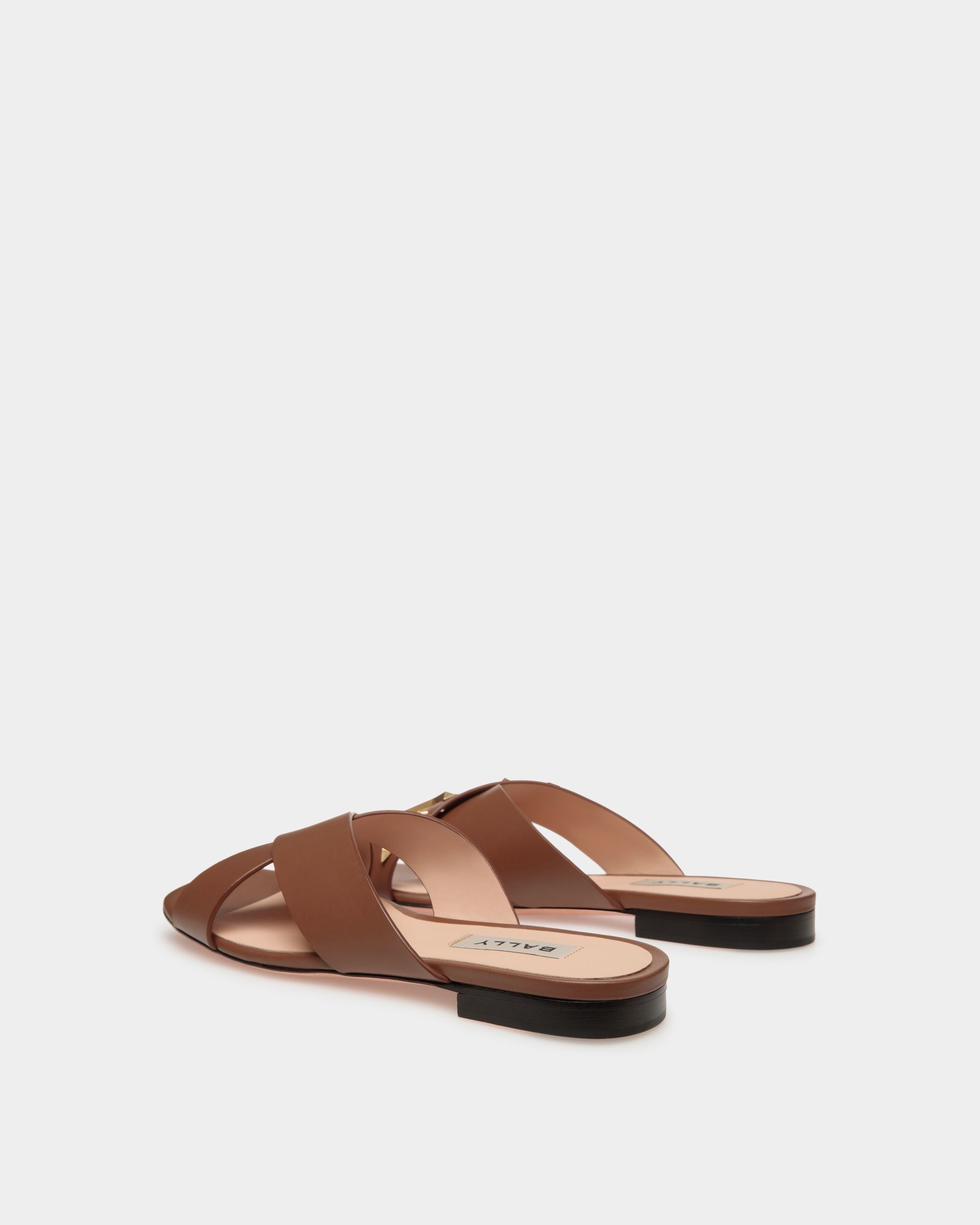 Bally Global - Bally Spell Flat Slide in Leather - Brown