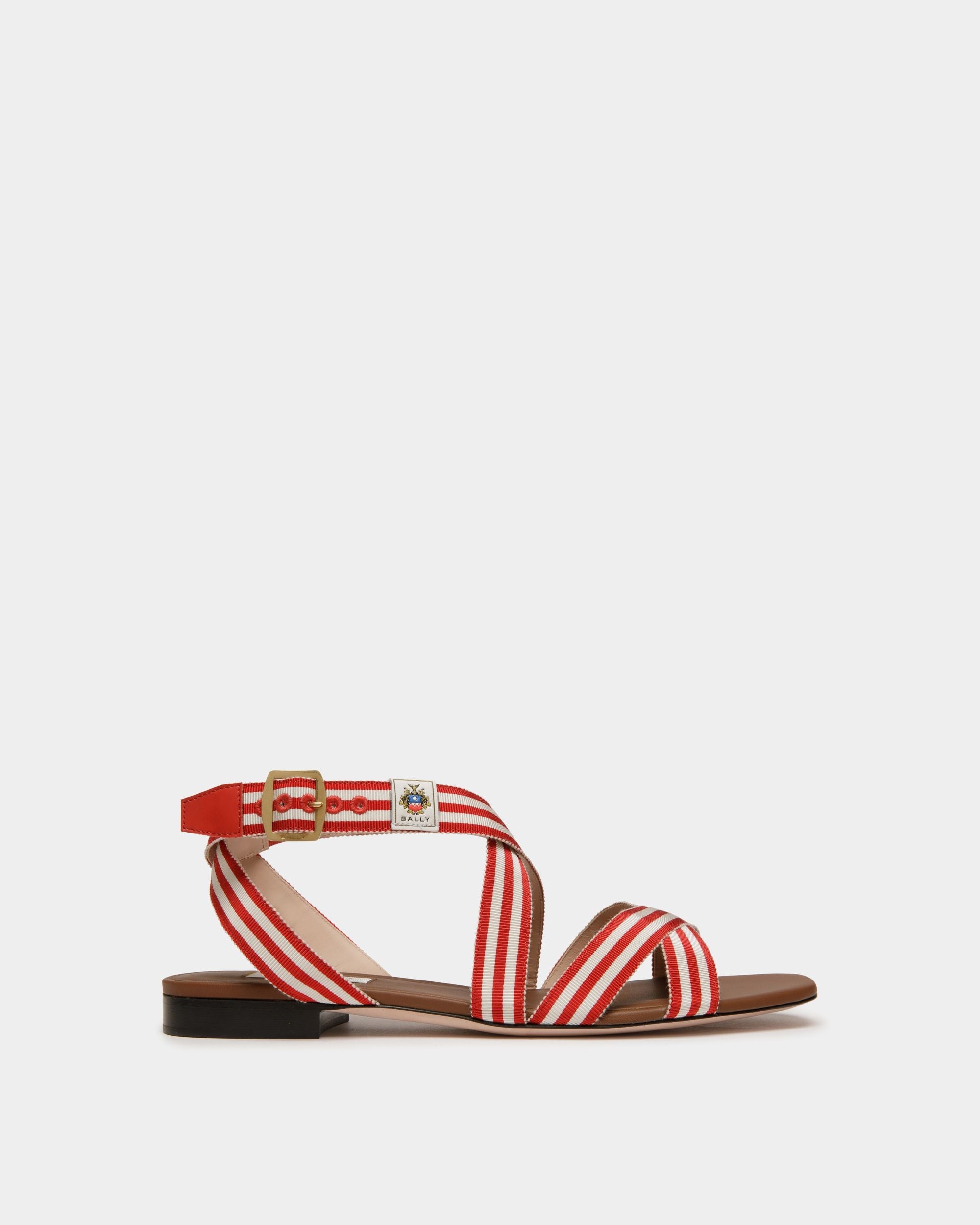 Bally Global - Sylt Flat Sandal in Red Fabric - Red
