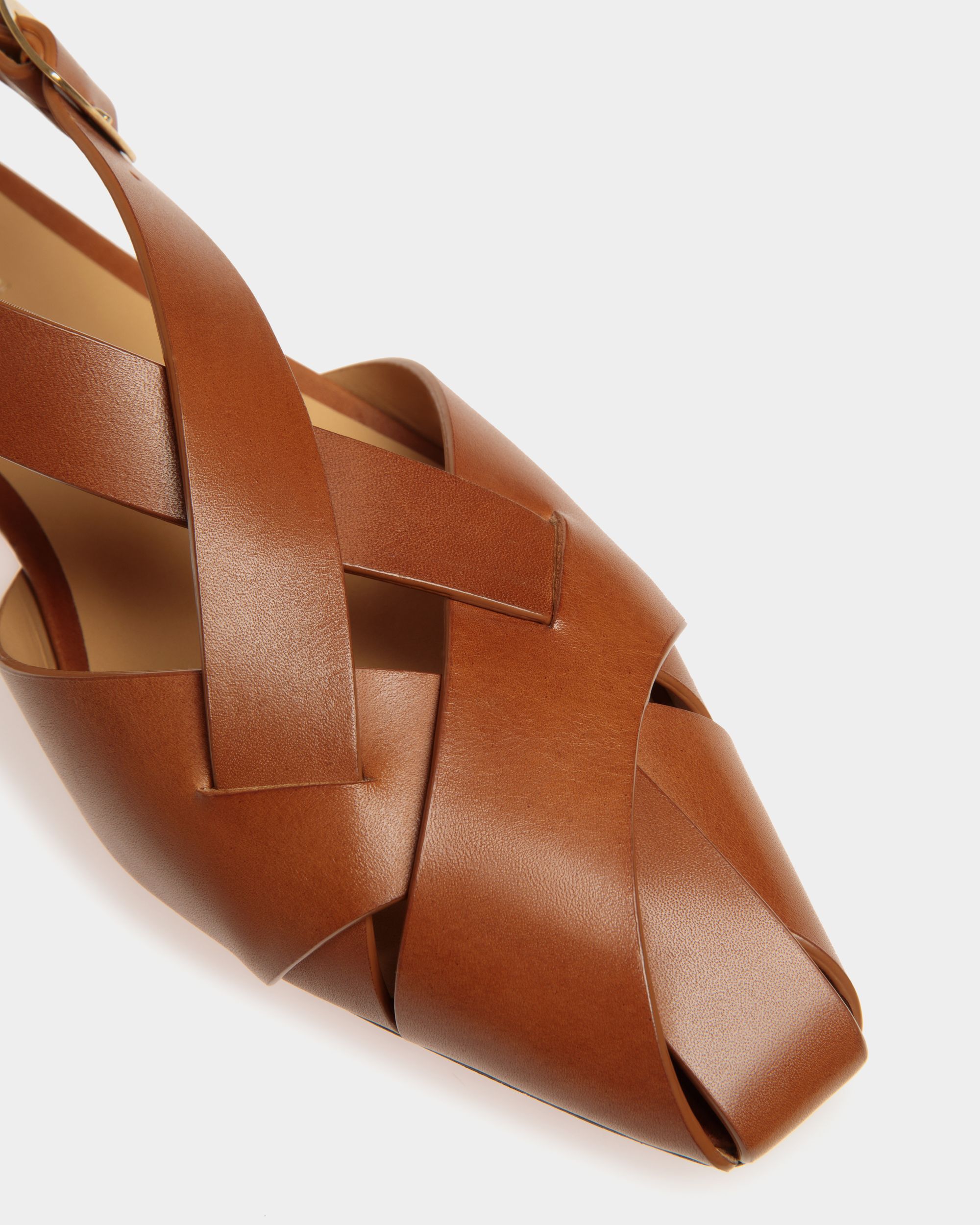 Bally Global - Sylt Flat in Brown Brushed Leather - Brown