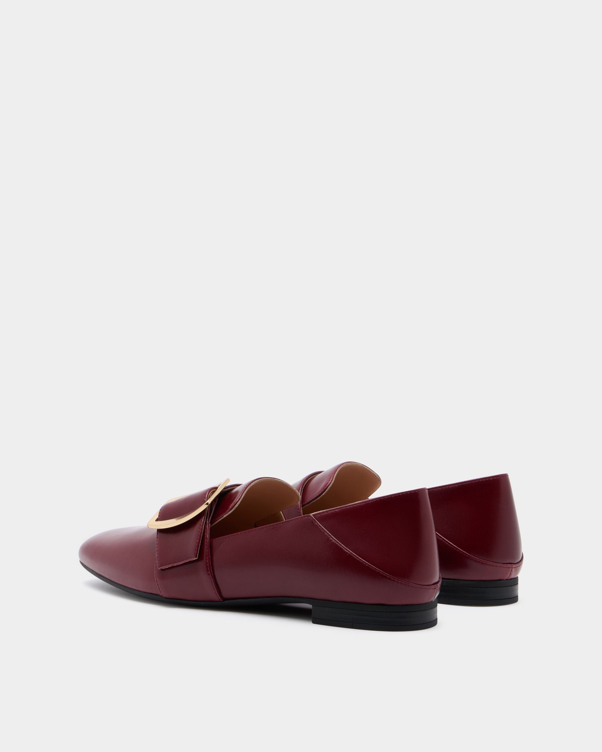 Bally Global - Bally Boucle Flat in Andorra Leather - Burgundy