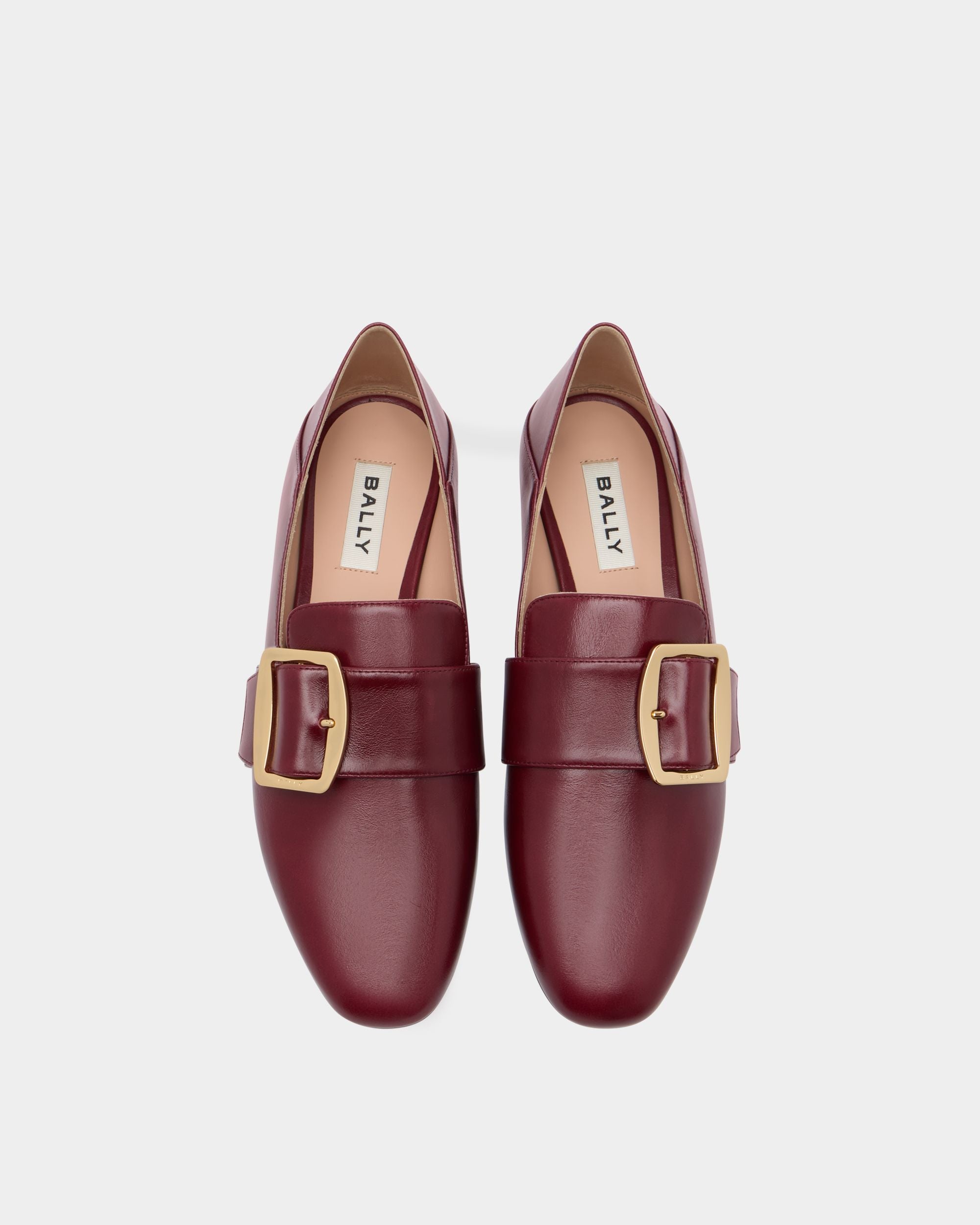 Bally Global - Bally Boucle Flat in Andorra Leather - Burgundy