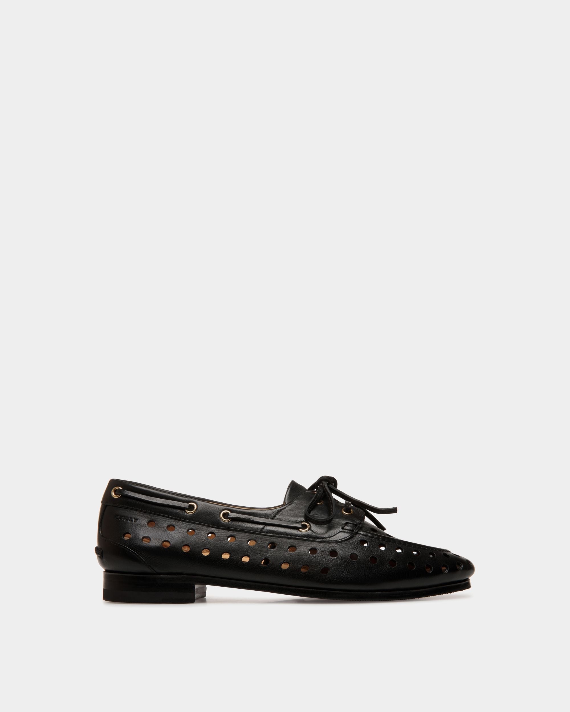 Bally Global - Plume Moccasin in Black Leather - Black