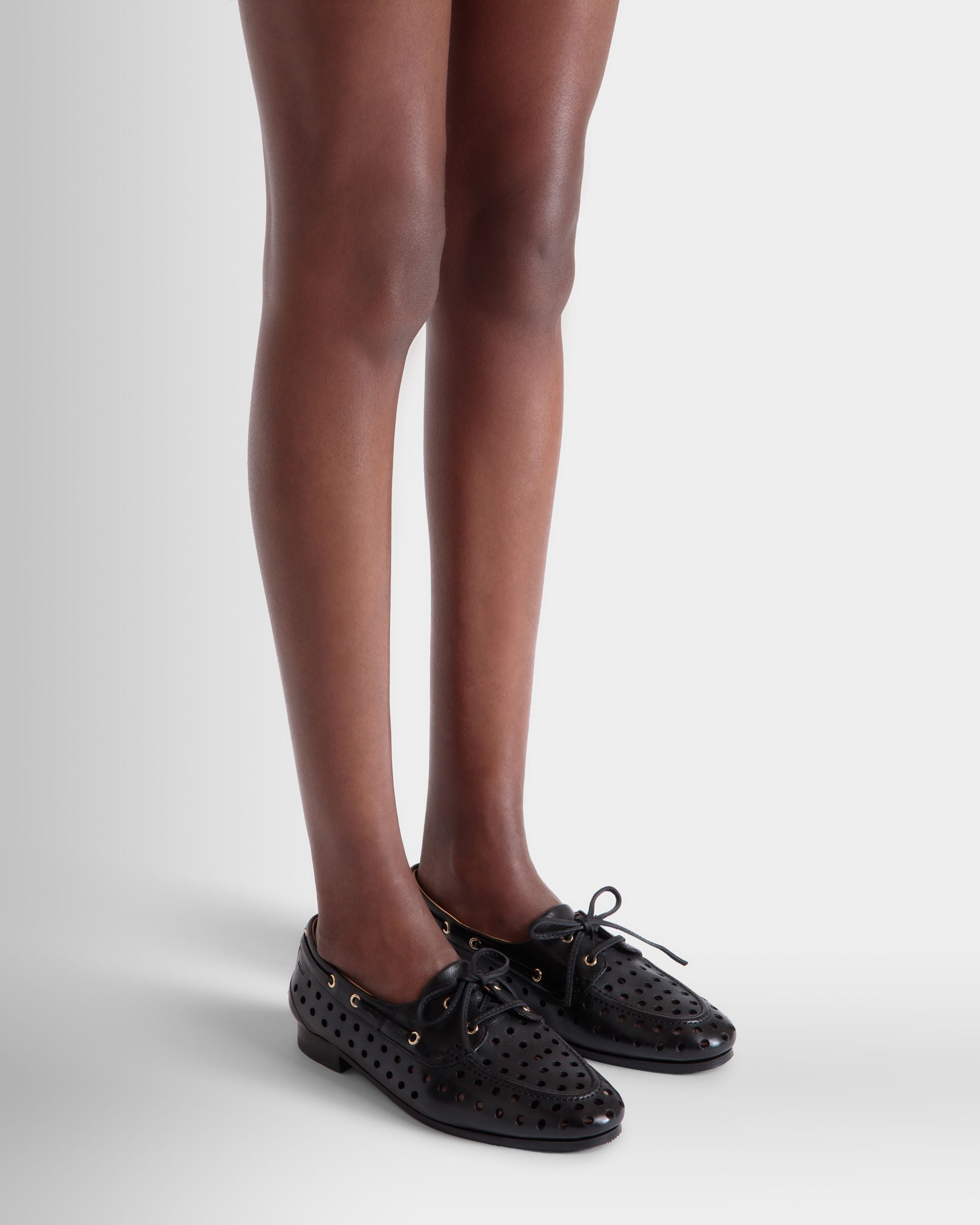 Bally Global - Plume Moccasin in Black Leather - Black