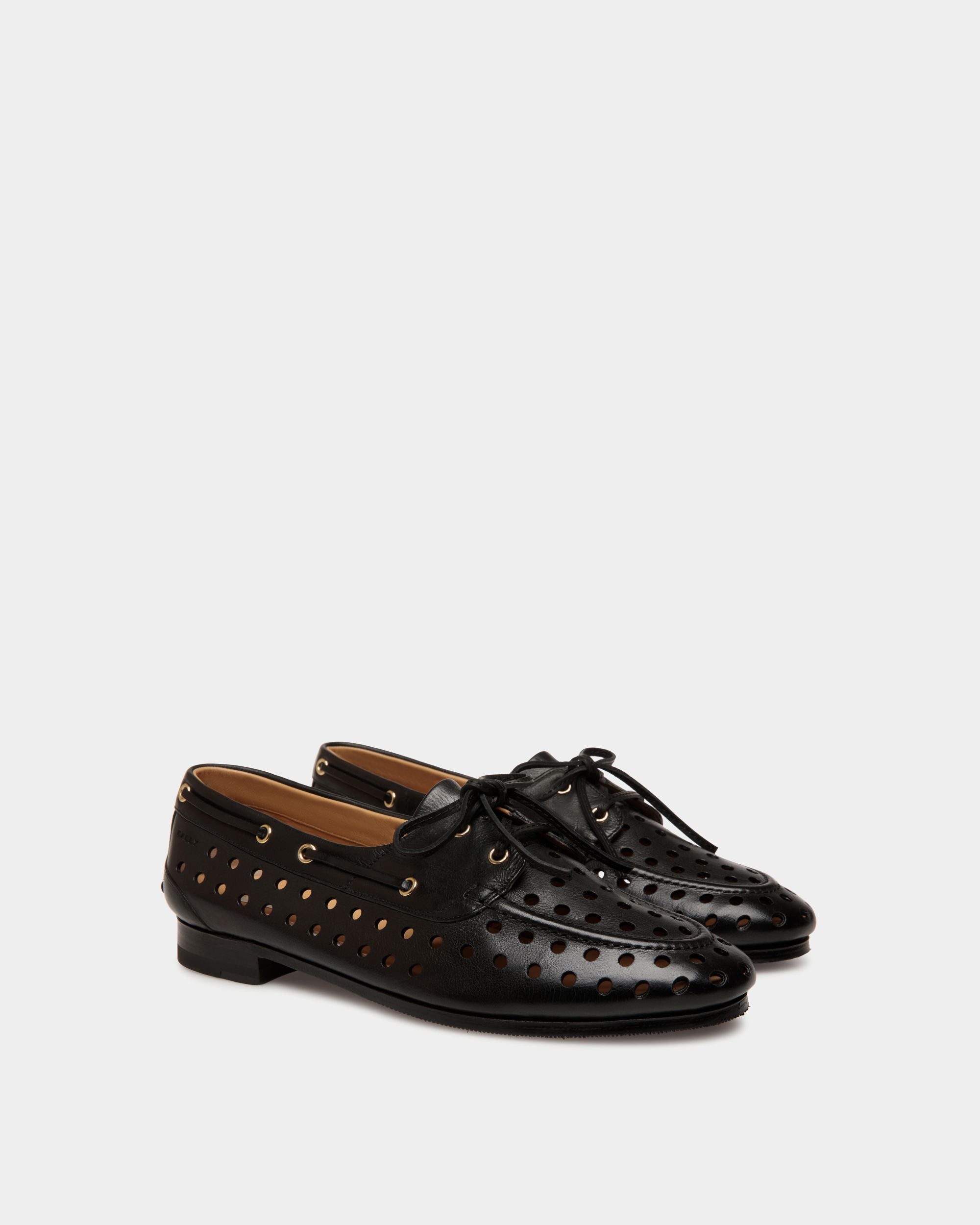 Bally Global - Plume Moccasin in Black Leather - Black