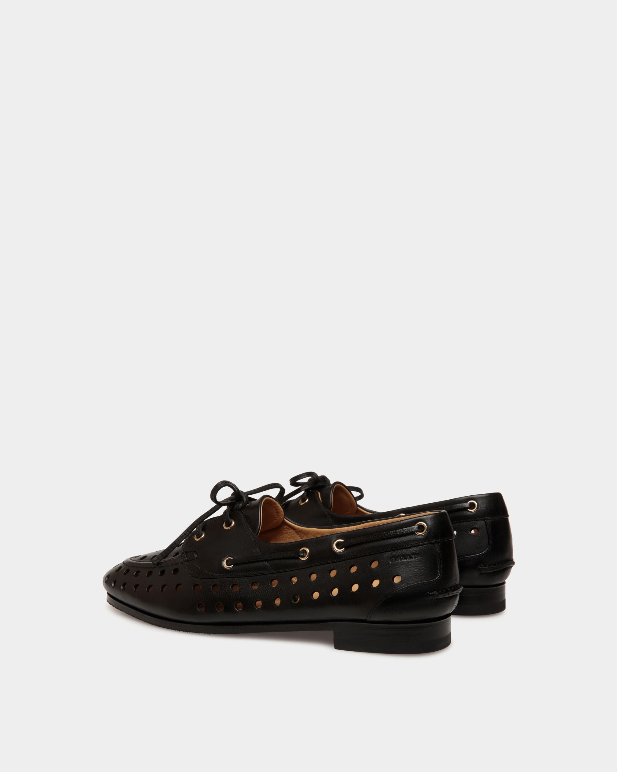 Bally Global - Plume Moccasin in Black Leather - Black