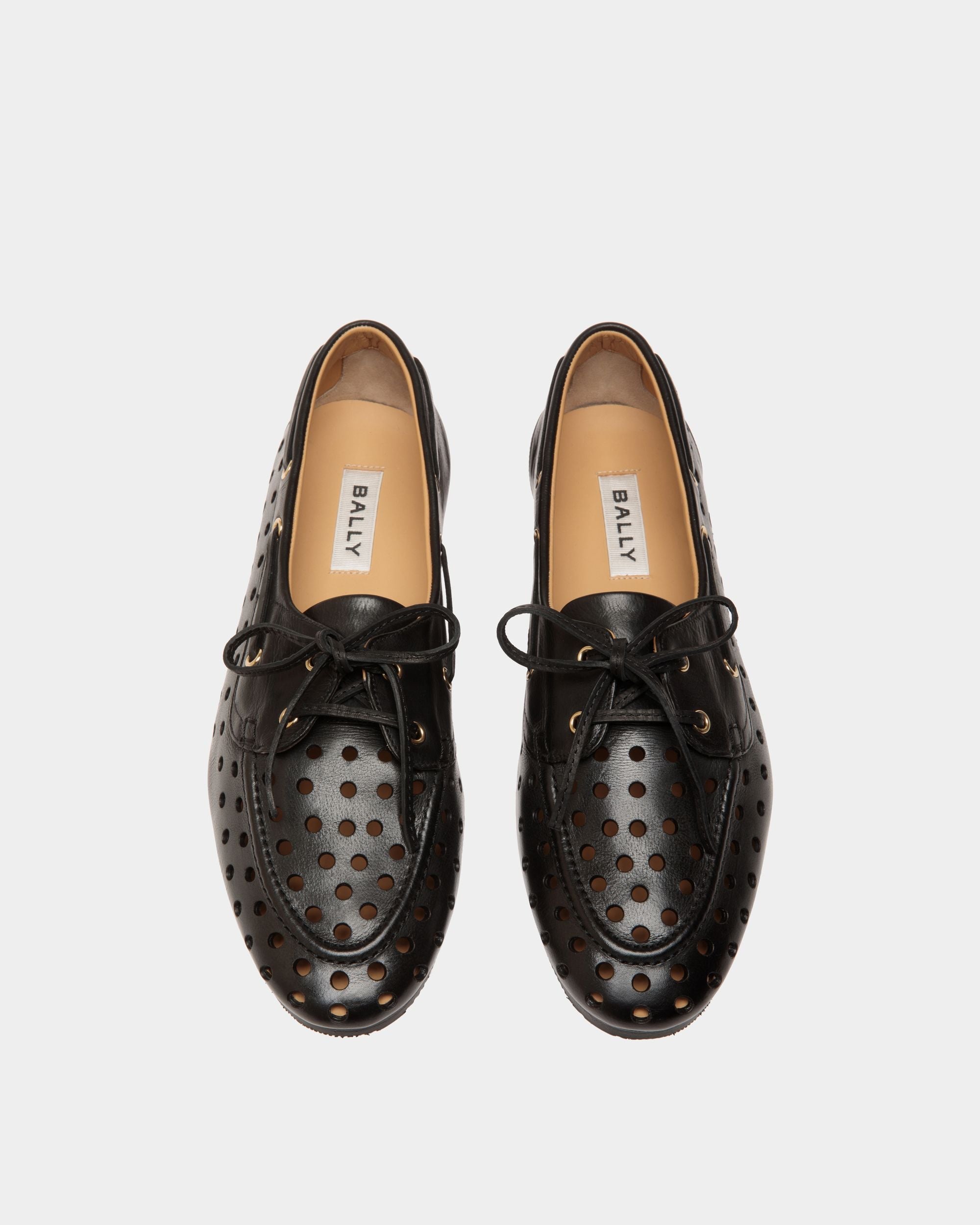 Bally Global - Plume Moccasin in Black Leather - Black