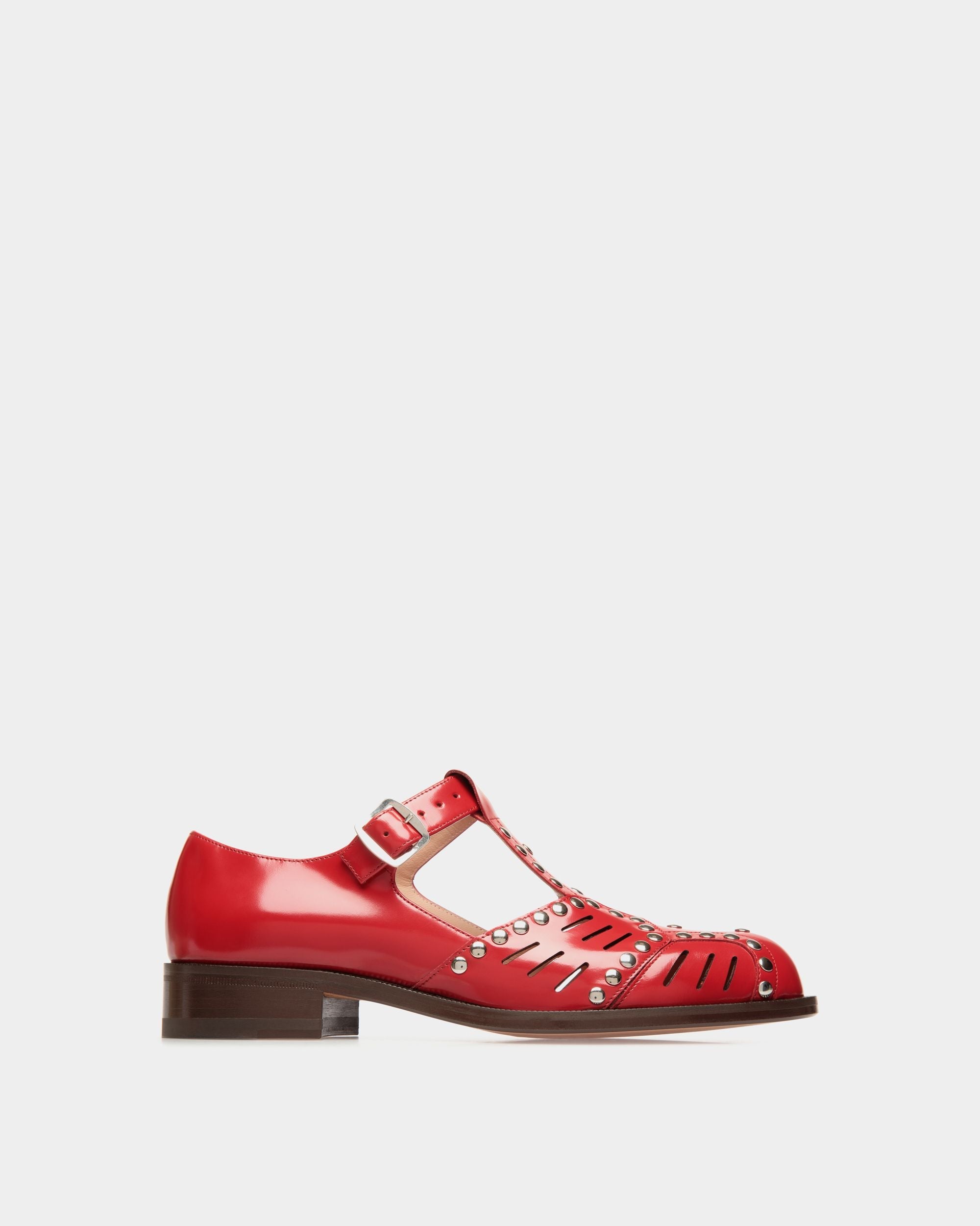 Bally Global - Spiegel Flat Sandal in Red Leather - Red
