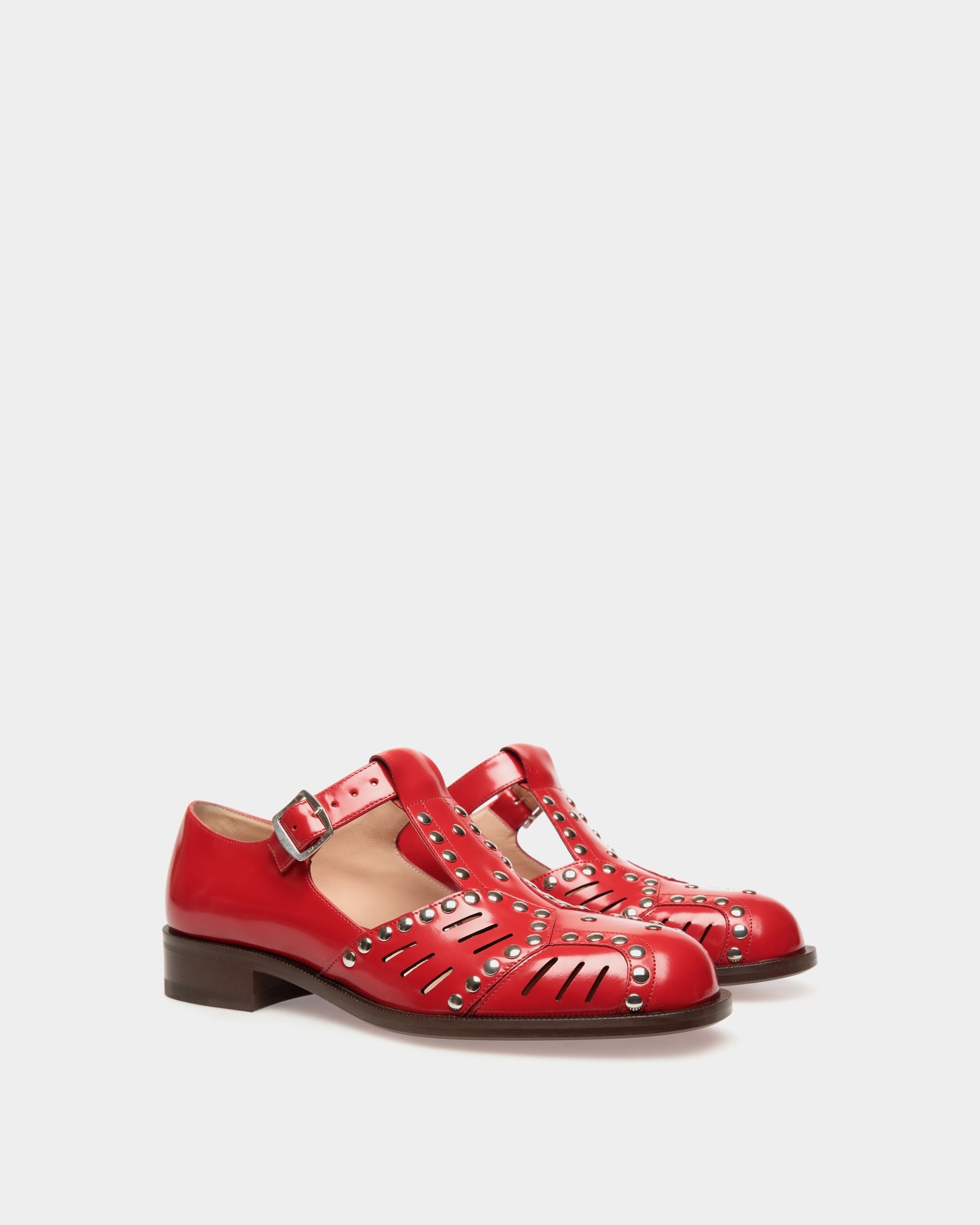 Bally Global - Spiegel Flat Sandal in Red Leather - Red