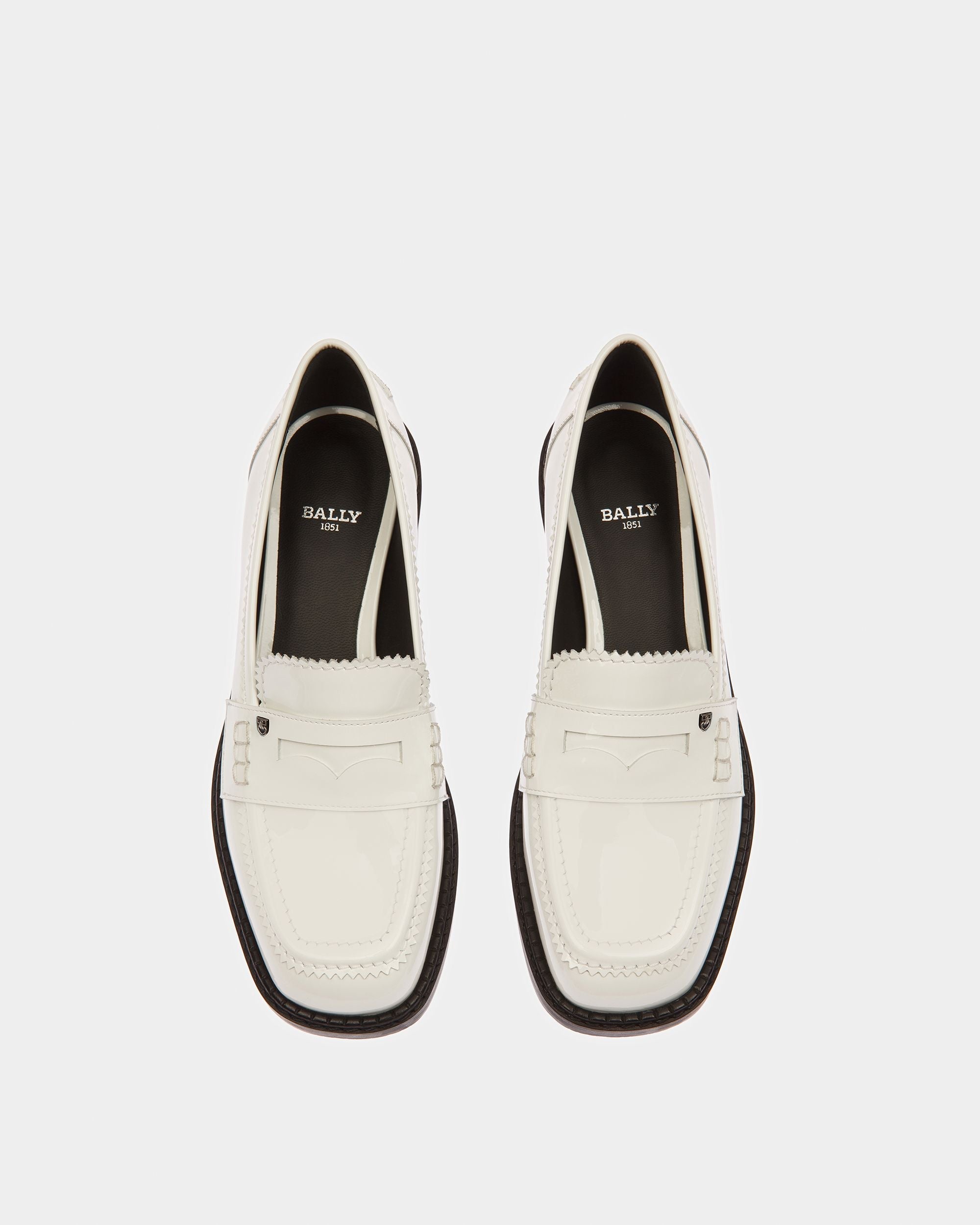 Bally Global - Elly Leather Moccasins In White - White