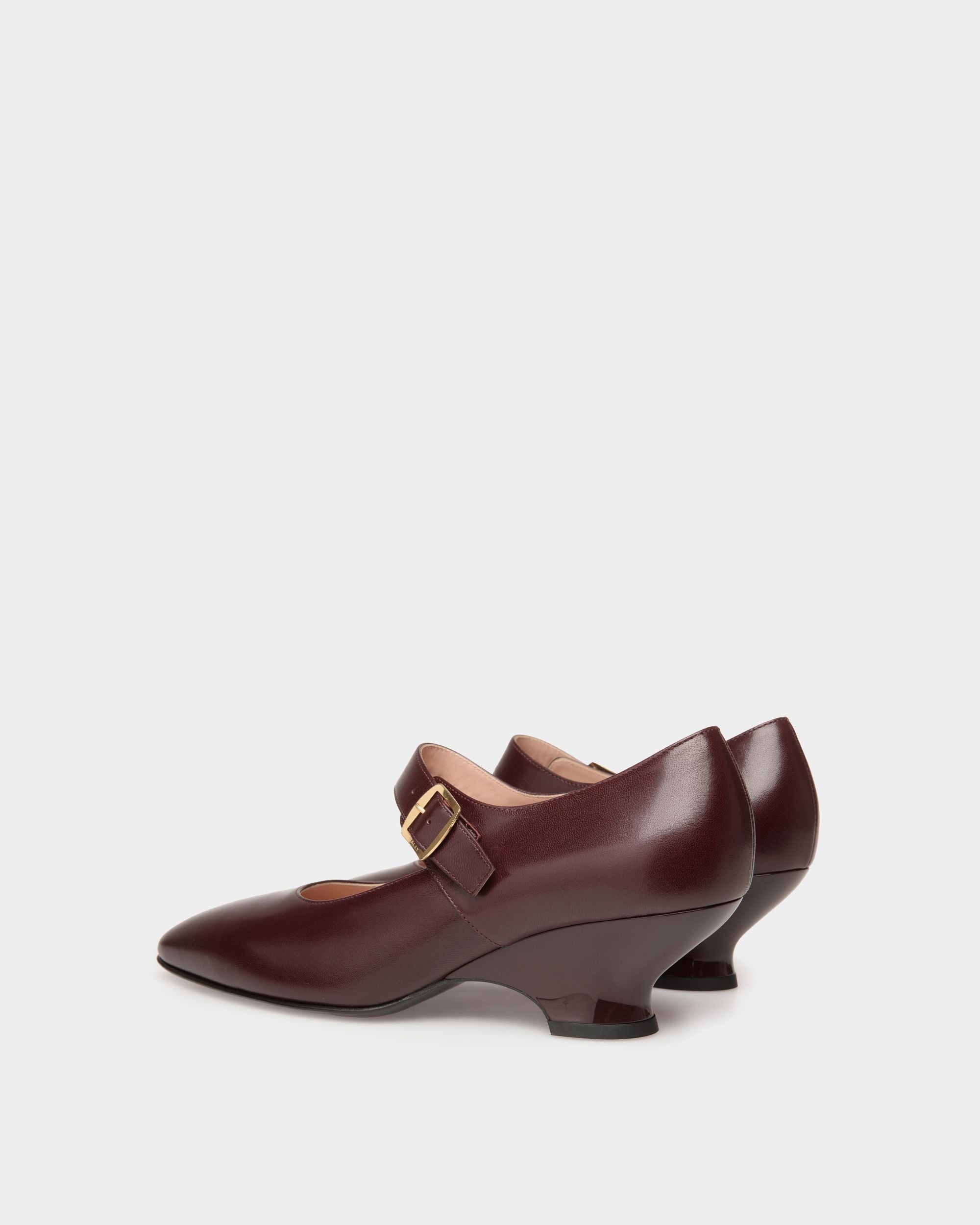 Bally Global - Glendy Pump in Deep Burgundy Leather - Burgundy