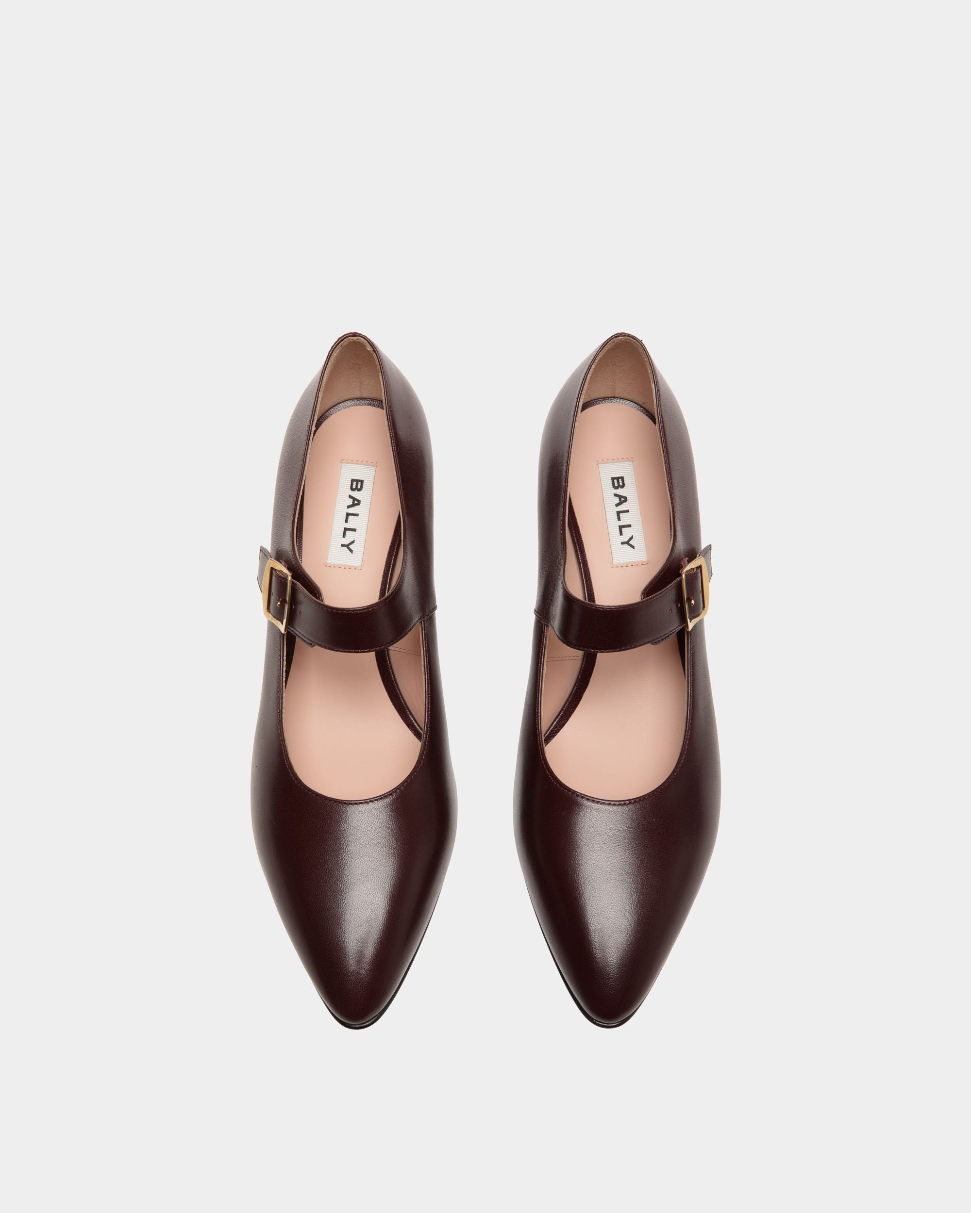 Bally Global - Glendy Pump in Deep Burgundy Leather - Burgundy