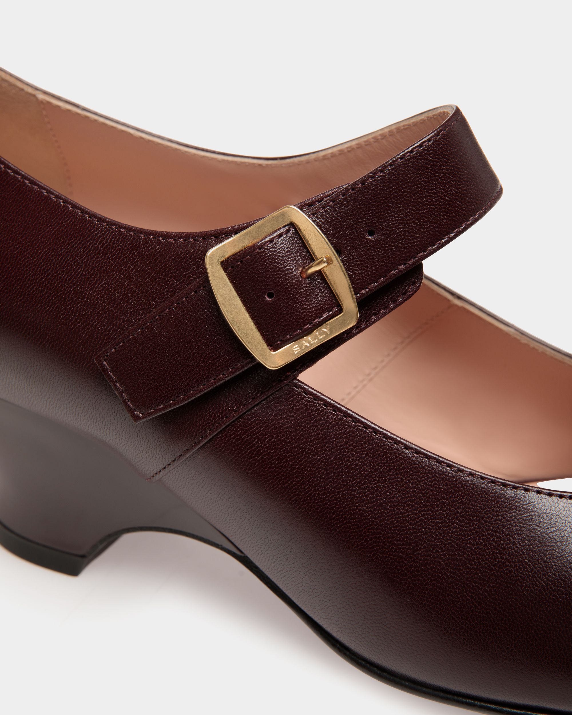 Bally Global - Glendy Pump in Deep Burgundy Leather - Burgundy